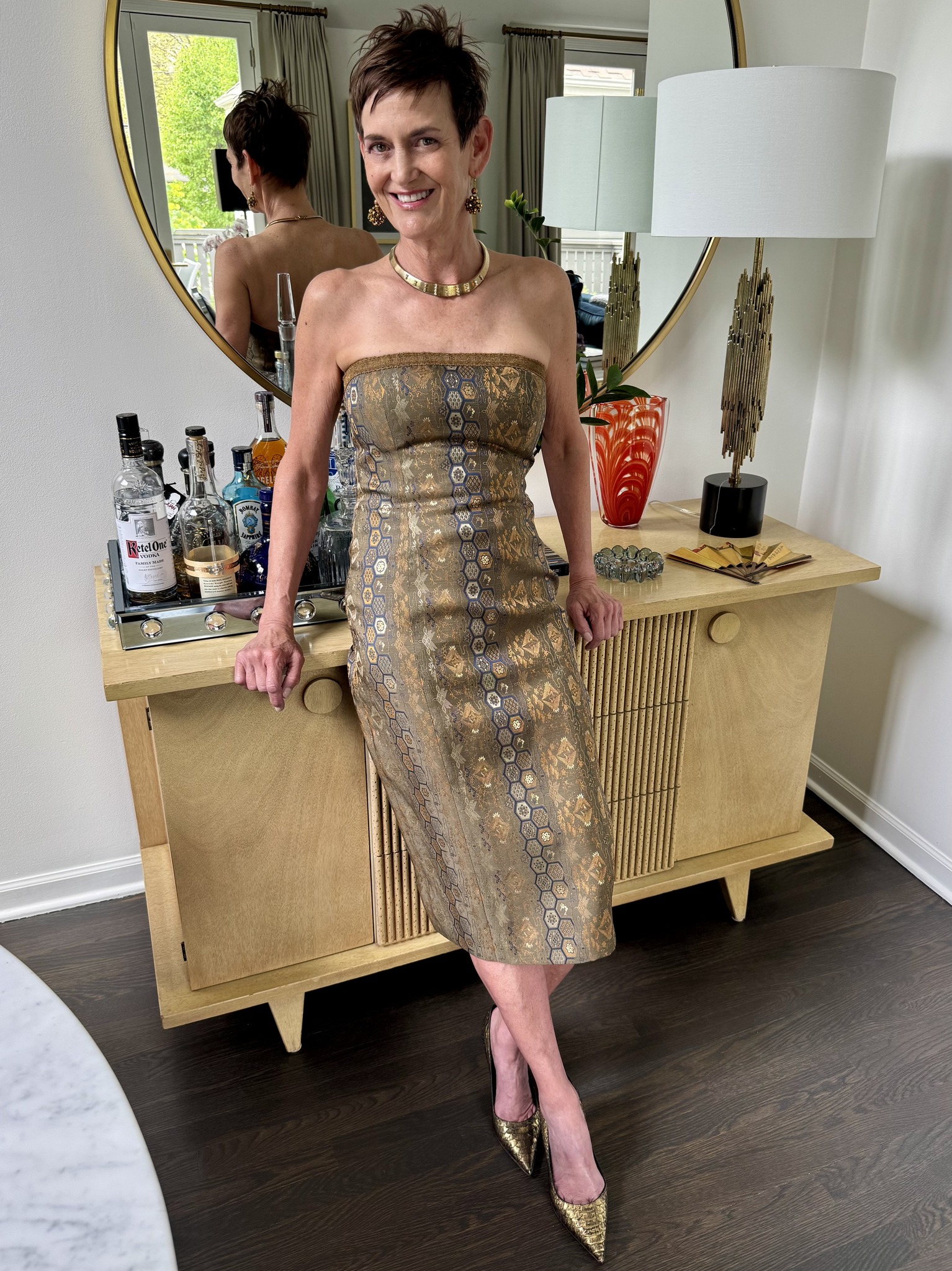 ralph lauren black and gold dress label at Story Boutique colourway-laria
