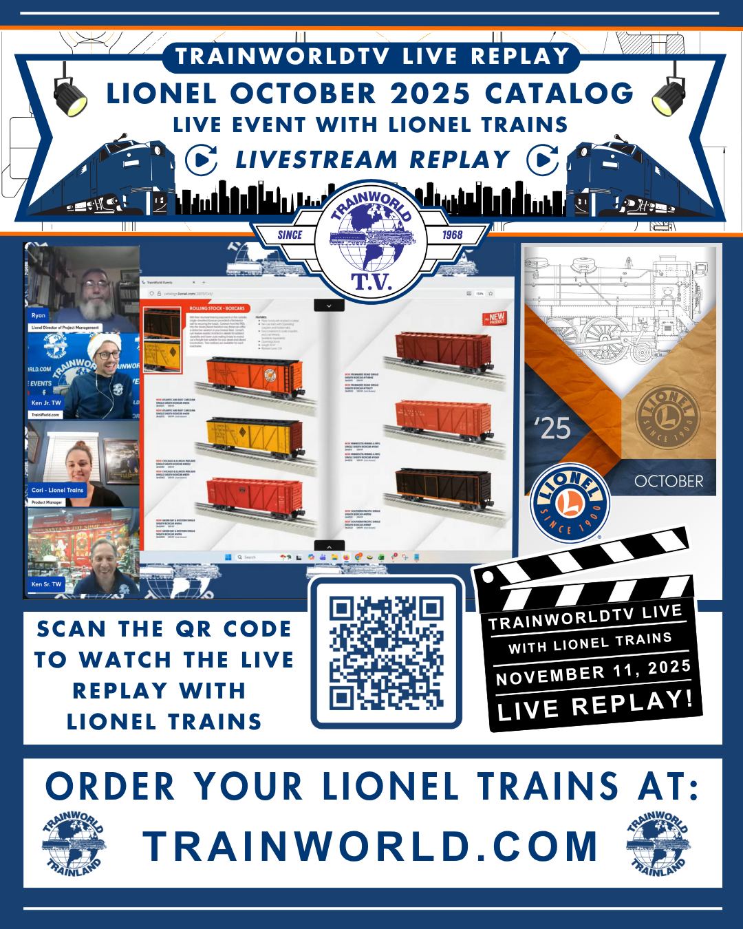 TrainWorld.com - Lionel October 2025 Livestream Replay! https://tw ...