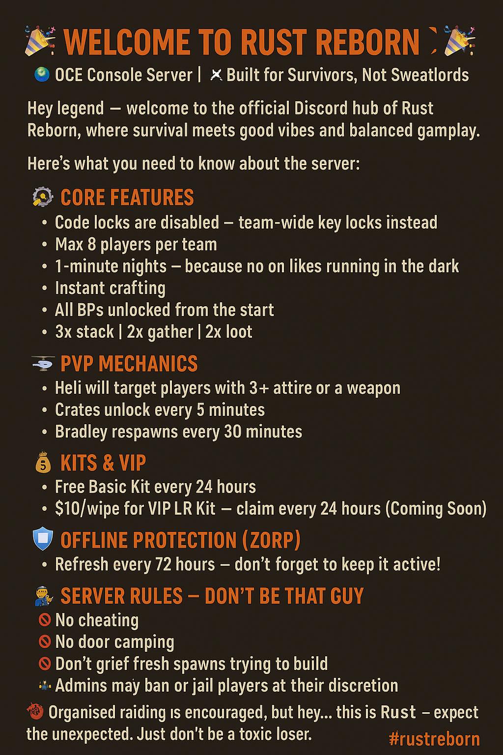 Rust Console Edition Community Servers. | Come play 🩷 RUST REBORN ...