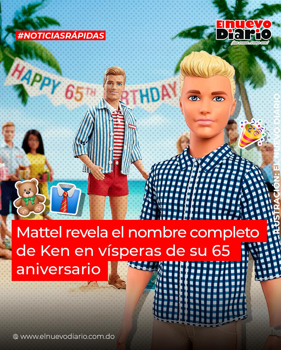 El - 👱‍♂️👀Ken se prepara para celebrar 65 años y Mattel sorprendió al ...
