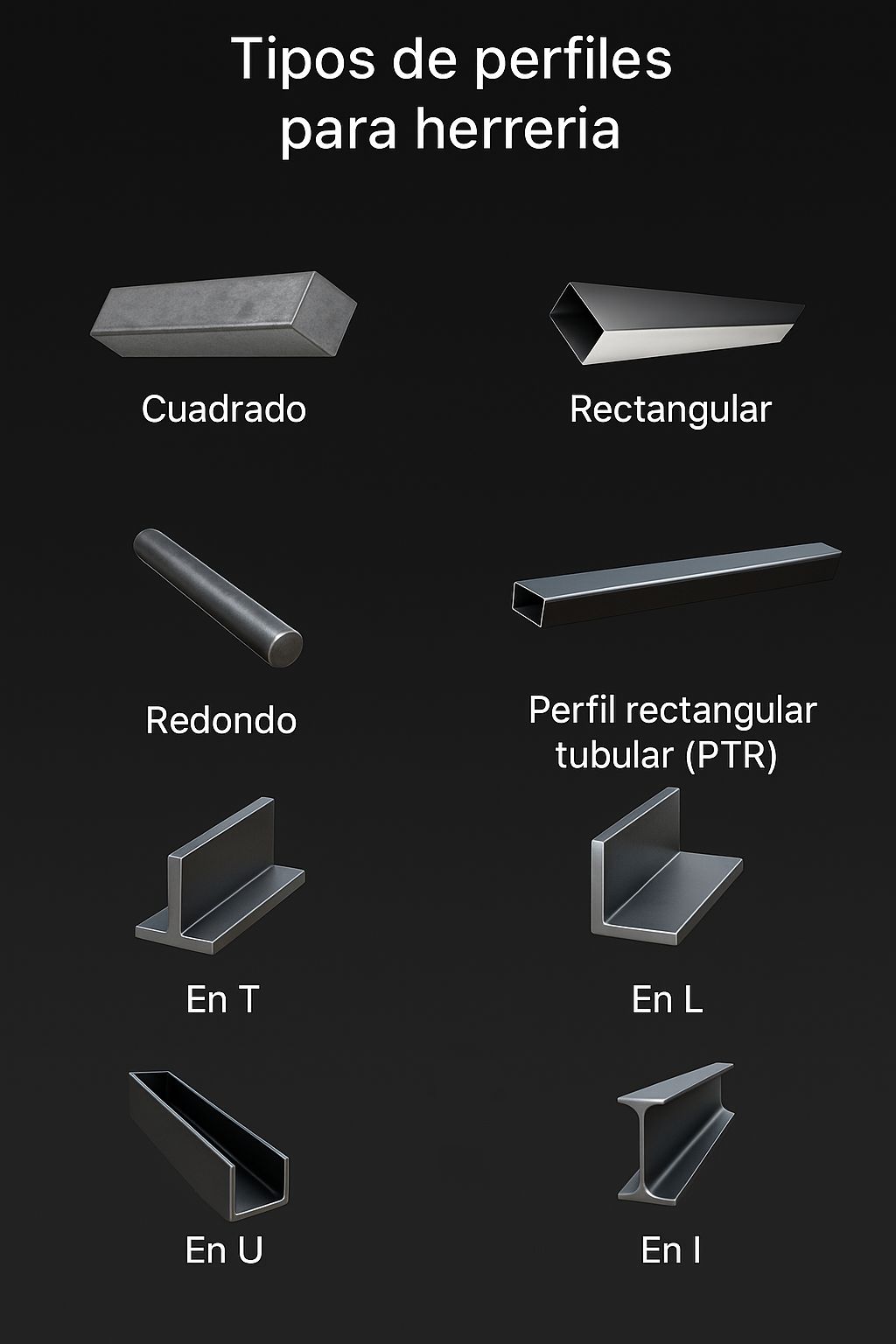 Element - Tipos de perfiles más usados para herrería 💪 | Facebook