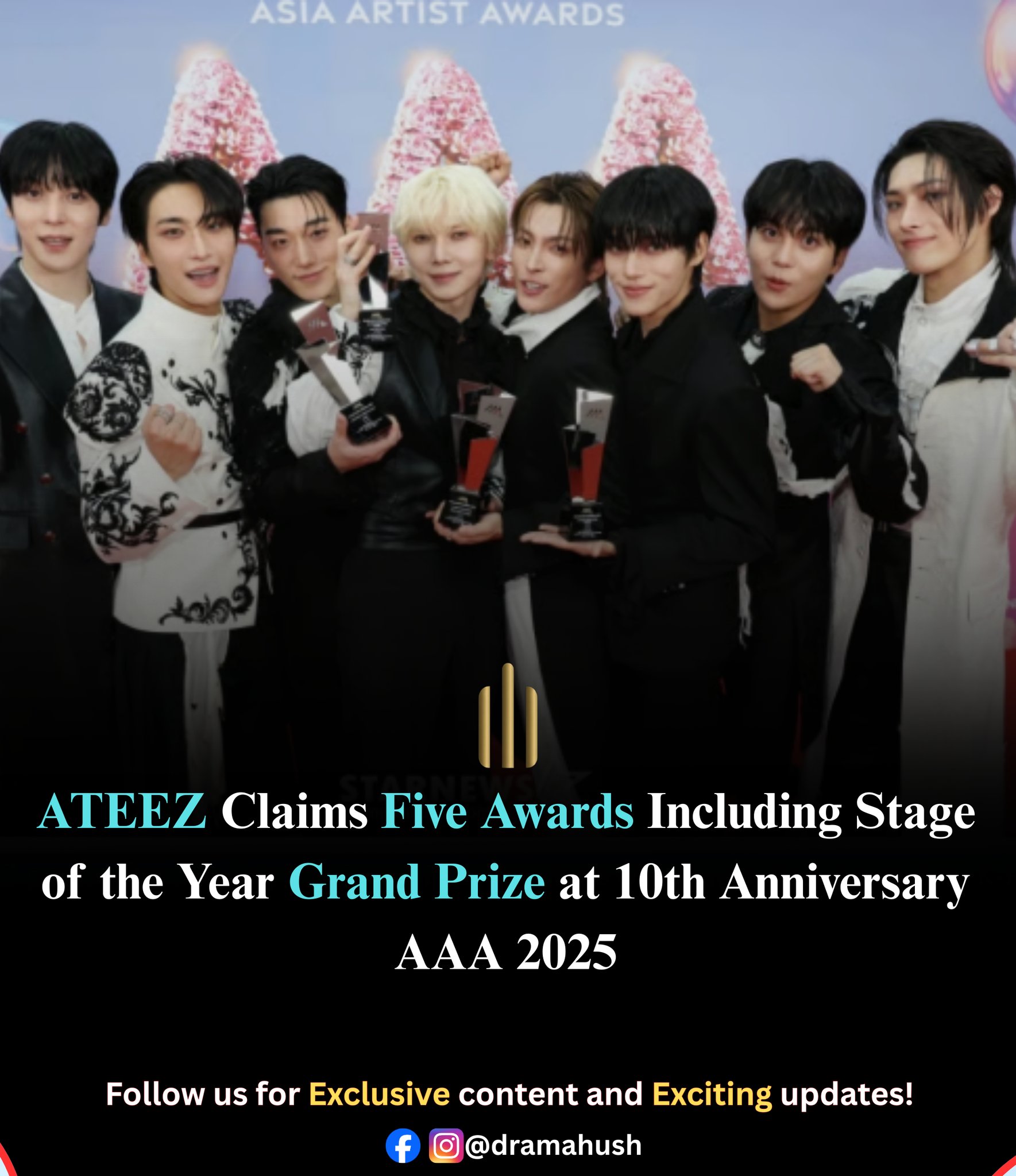 ATEEZ at the 2025 Asia Artist Awards