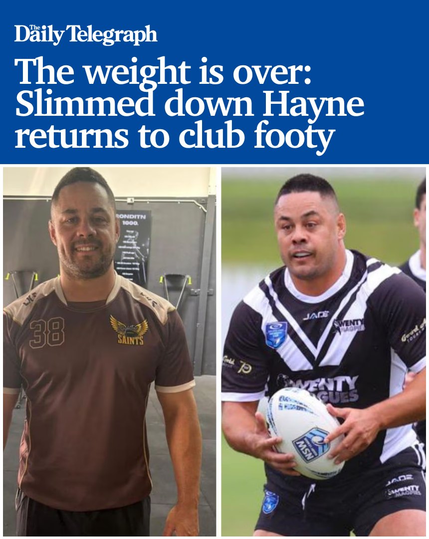 Daily - Former #NRL and #NFL star #JarrydHayne is preparing to return ...