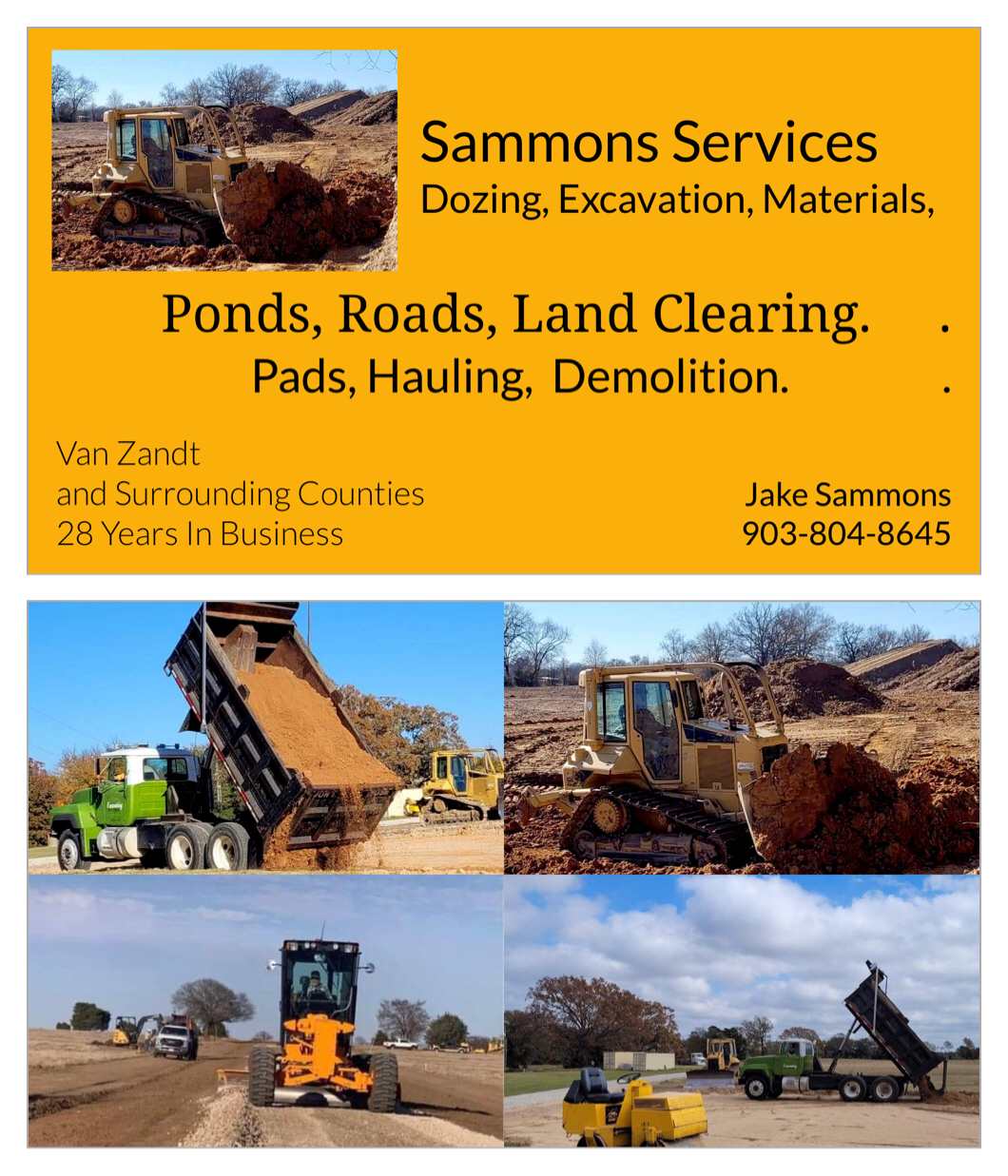 Sammons Services Dozing, Excavation & Materials