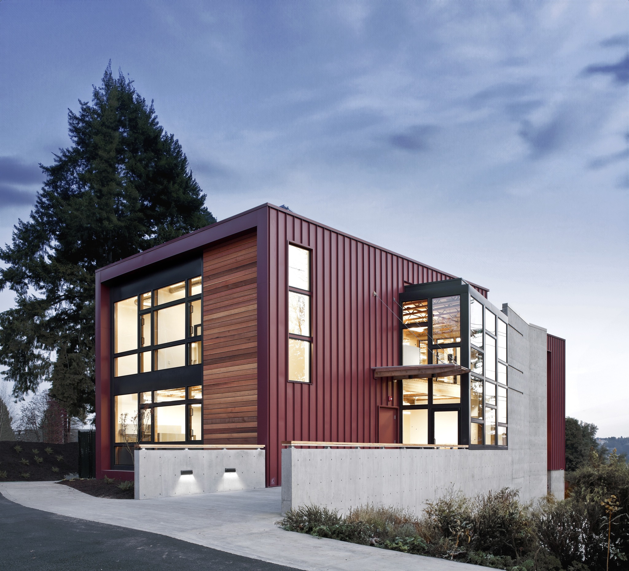 Coates - Our Tanner Office Building transforms at night—shading louvers ...