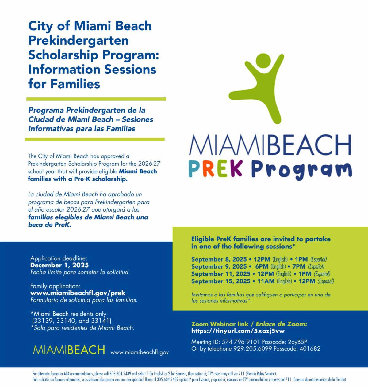 City - The City of Miami Beach has approved a Prekindergarten ...