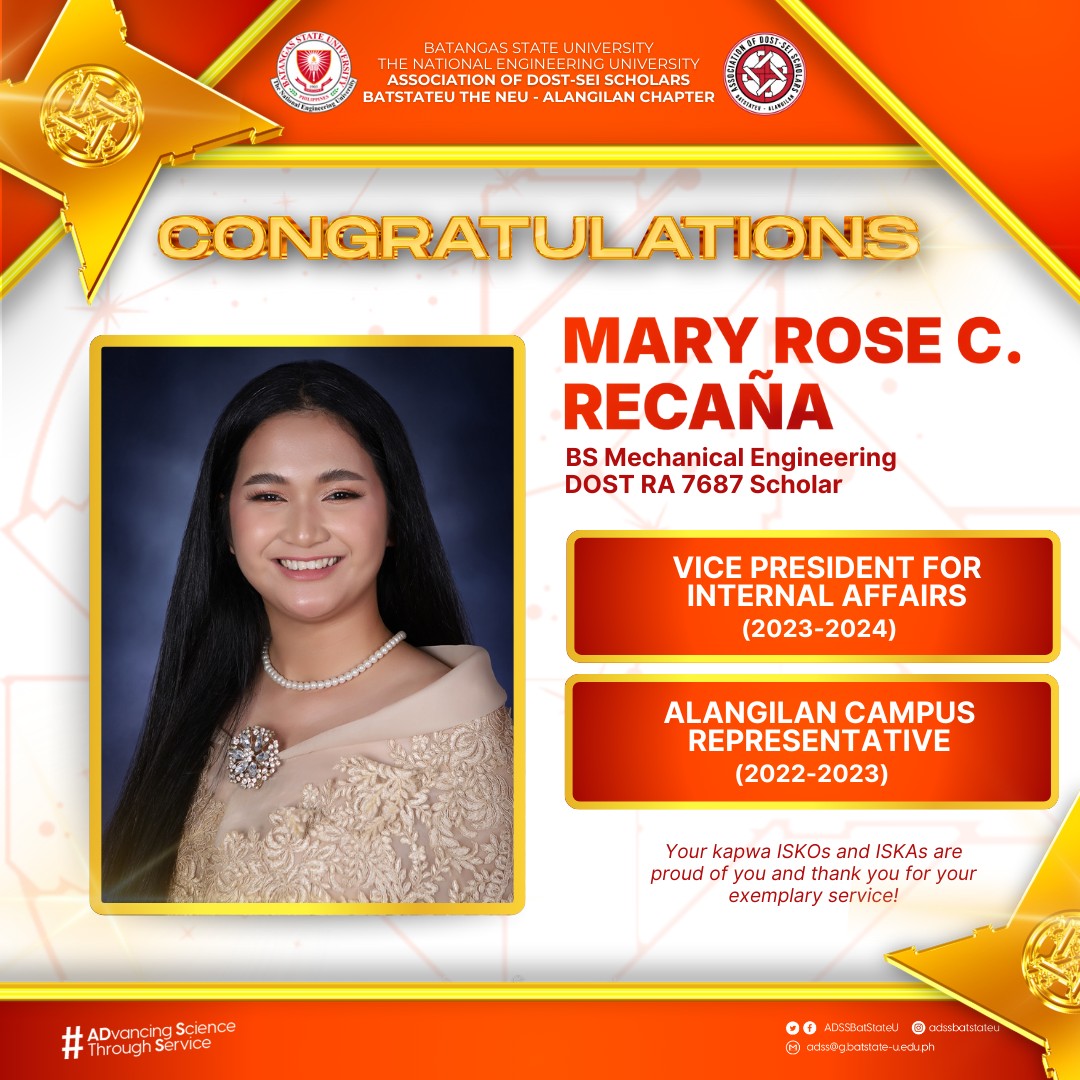 Association of DOST SEI Scholars - Batangas State University added a ...