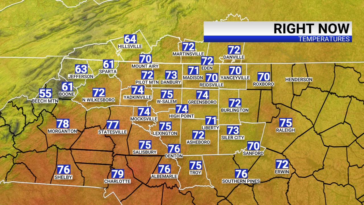 Meteorologist - Here are your lunchtime temperatures from the FOX8 MAX ...