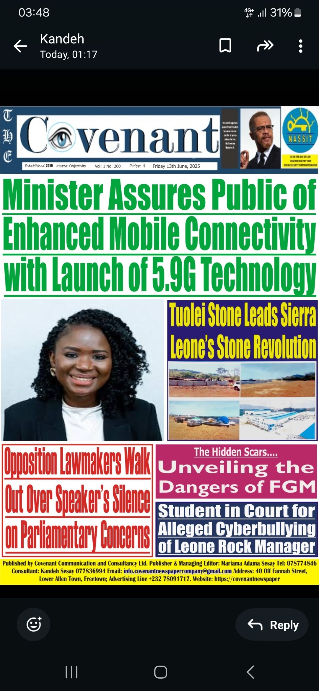 Leone Press Newspaper | Freetown