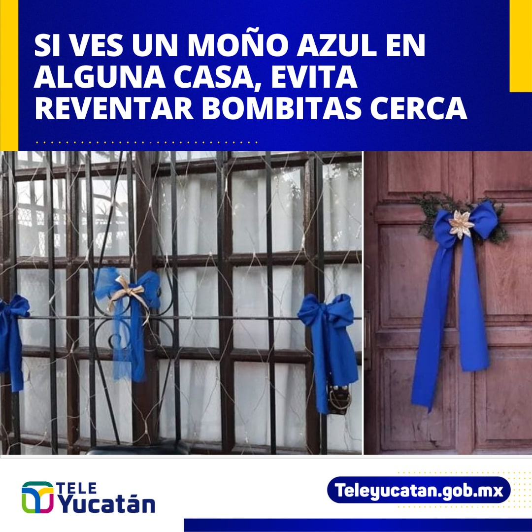 Tele Yucatán - El moño azul en las casas significan que...