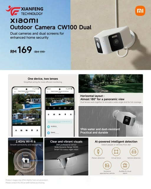 🔒📹 Xiaomi Outdoor Camera CW100 Dual... - XianFeng Technology | Facebook