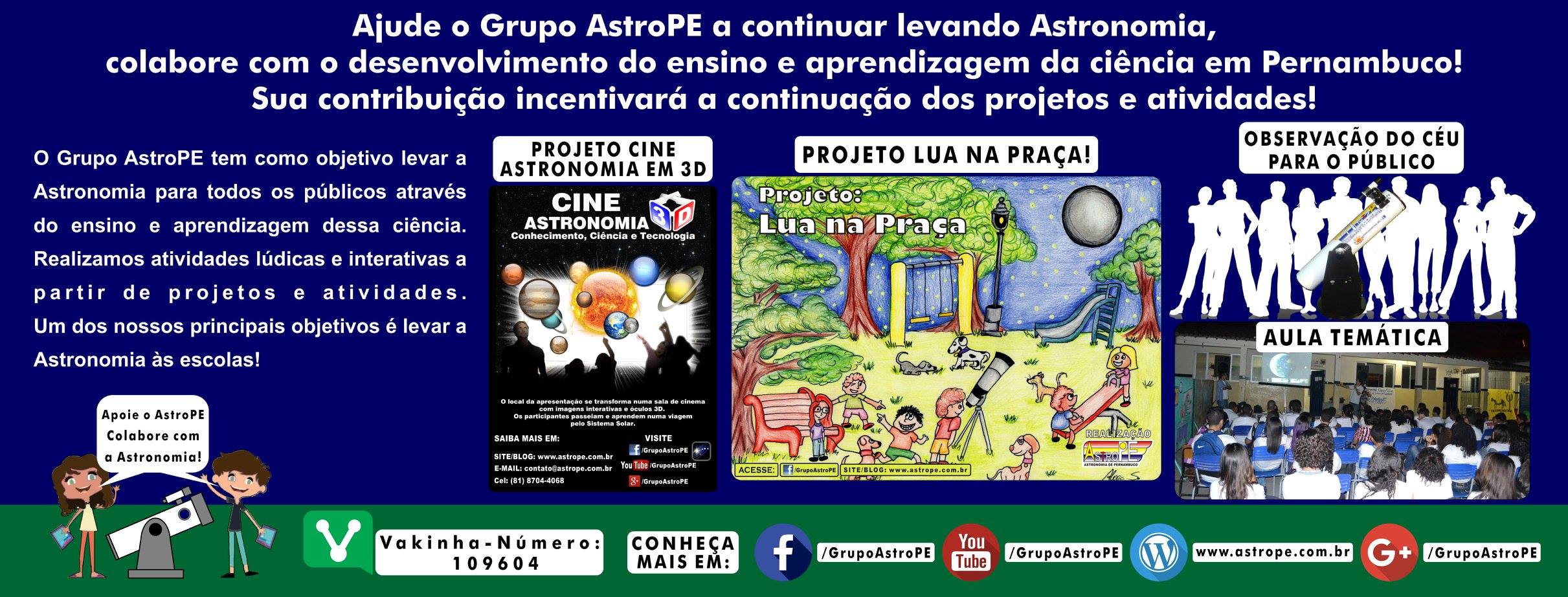>> COMPARTILHE, AJUDE... - Grupo de Astronomia de Pernambuco