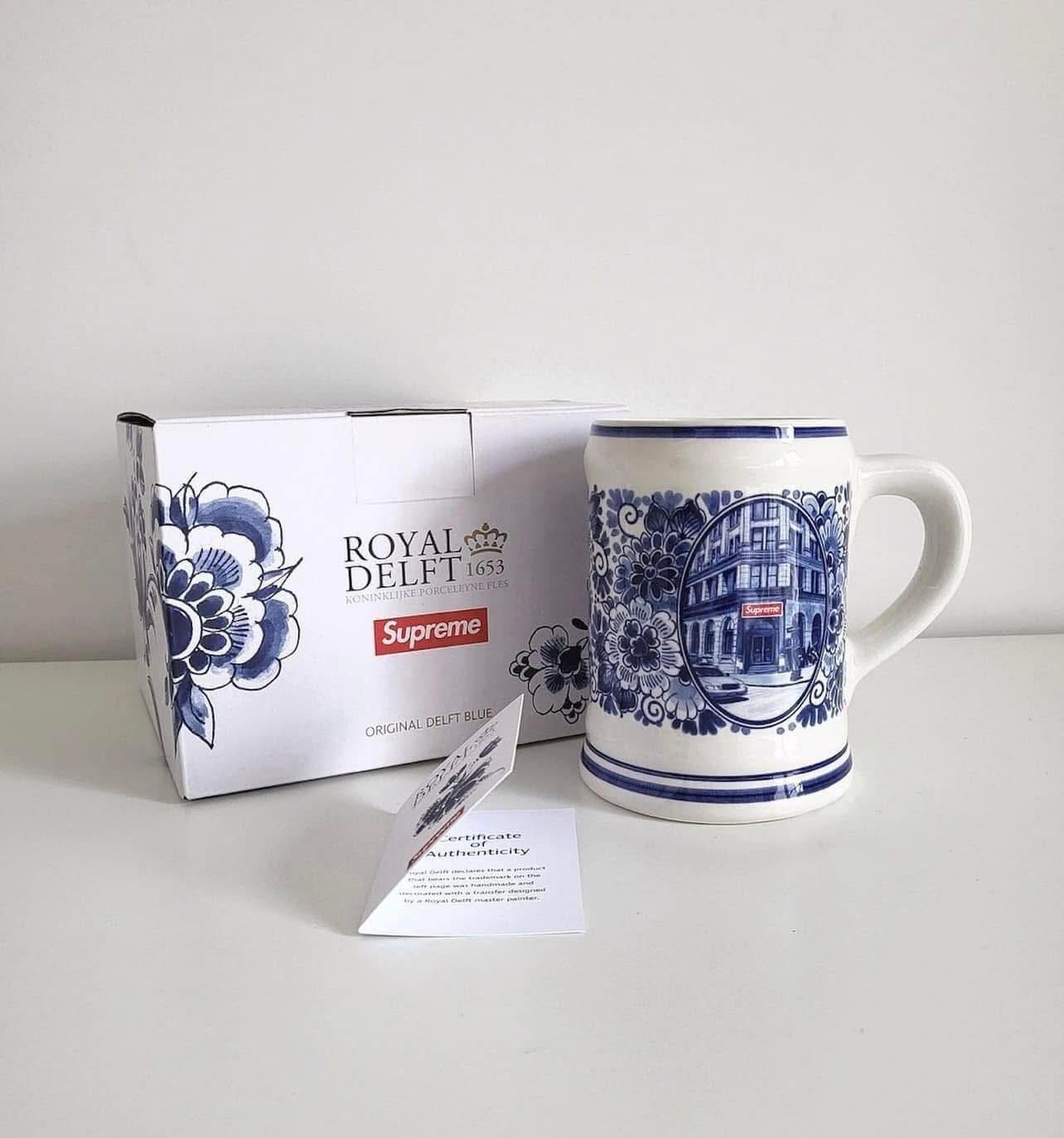 SUPREME ROYAL DELFT 190 BOWERY BEER MUG 陶瓷啤酒杯，質感相當好 