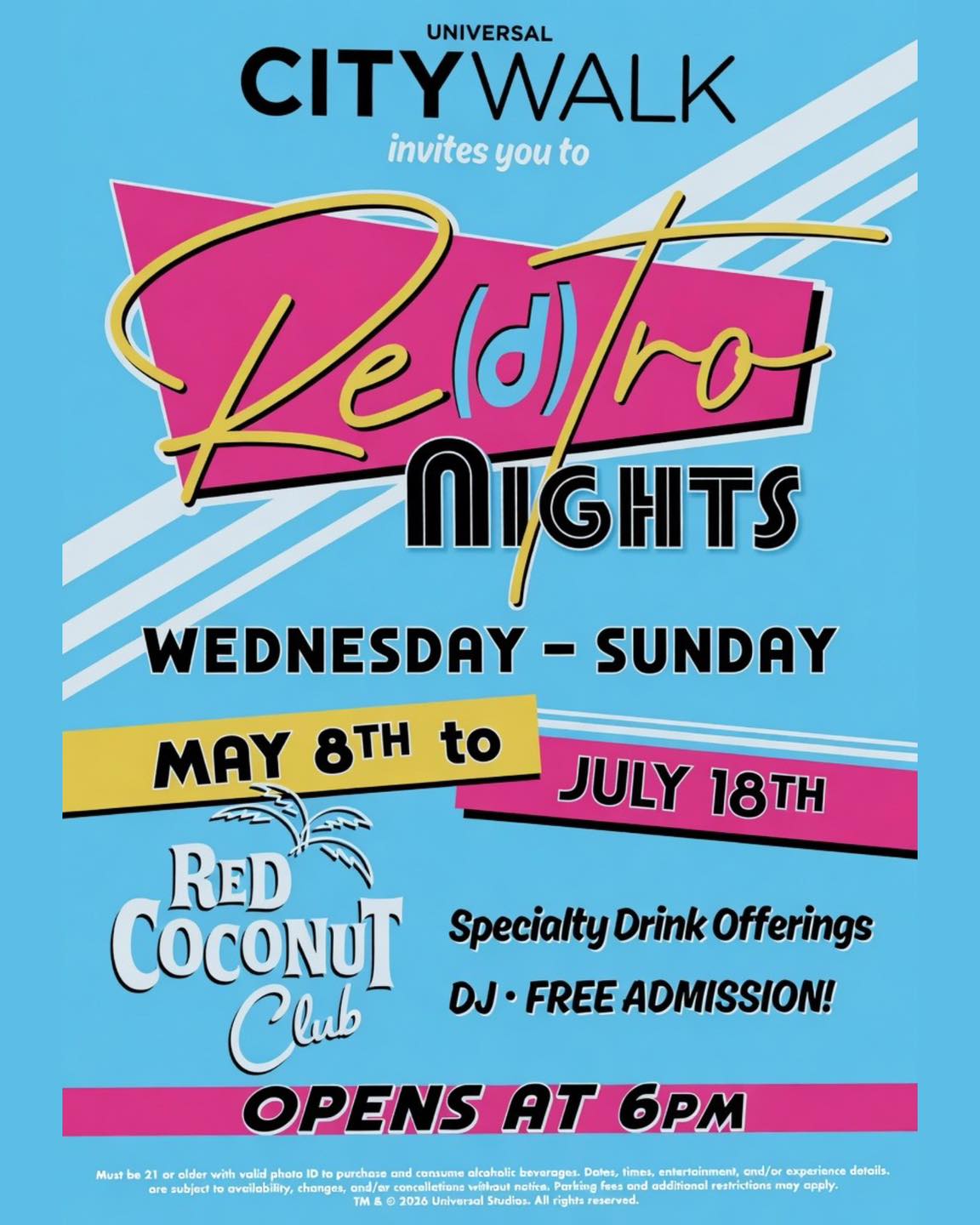 Universal CityWalk's Red Coconut Club hosts Red(d)tro Nights