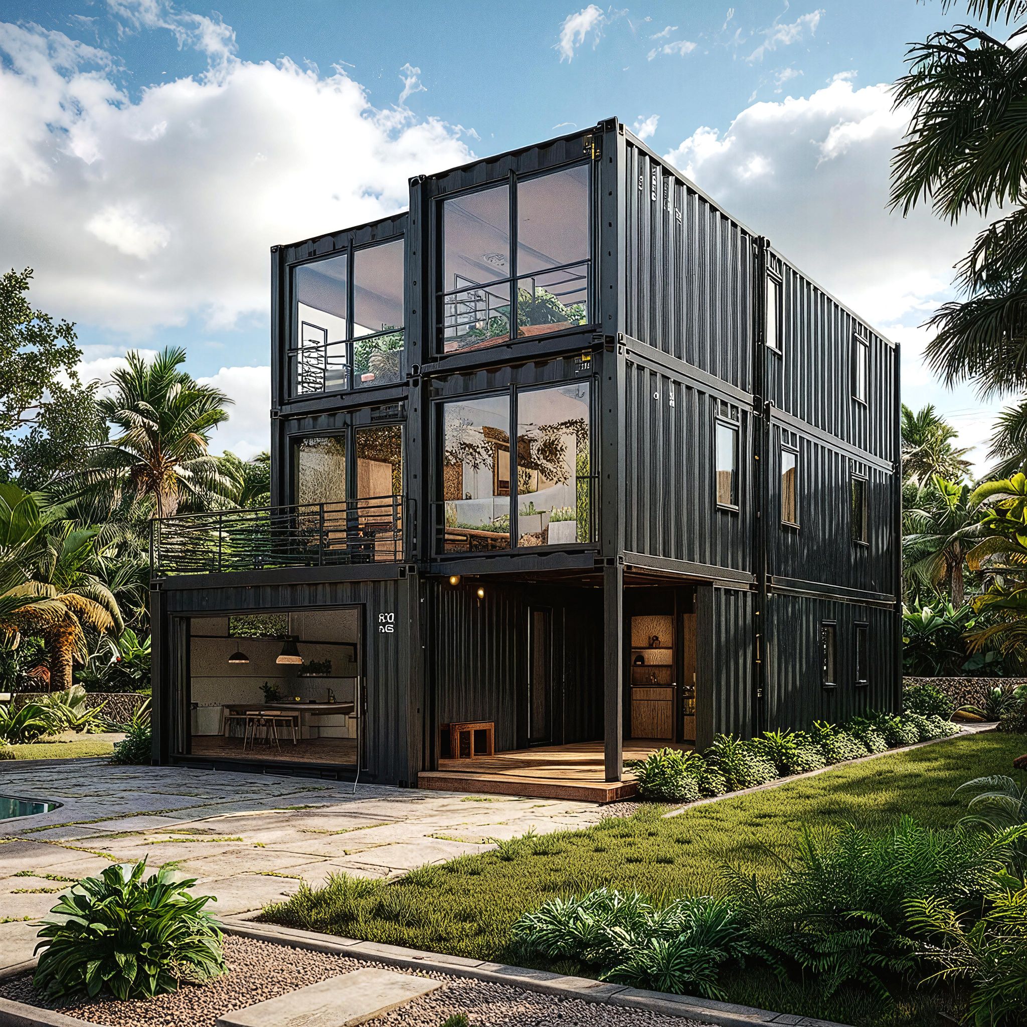 Living - The Ultimate Modern Container Home! This home is a fantastic ...