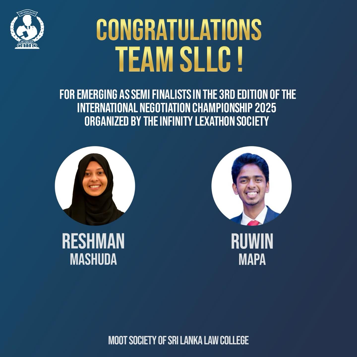 Moot - Congratulations to Reshman Mashuda and Ruwin Mapa for emerging ...