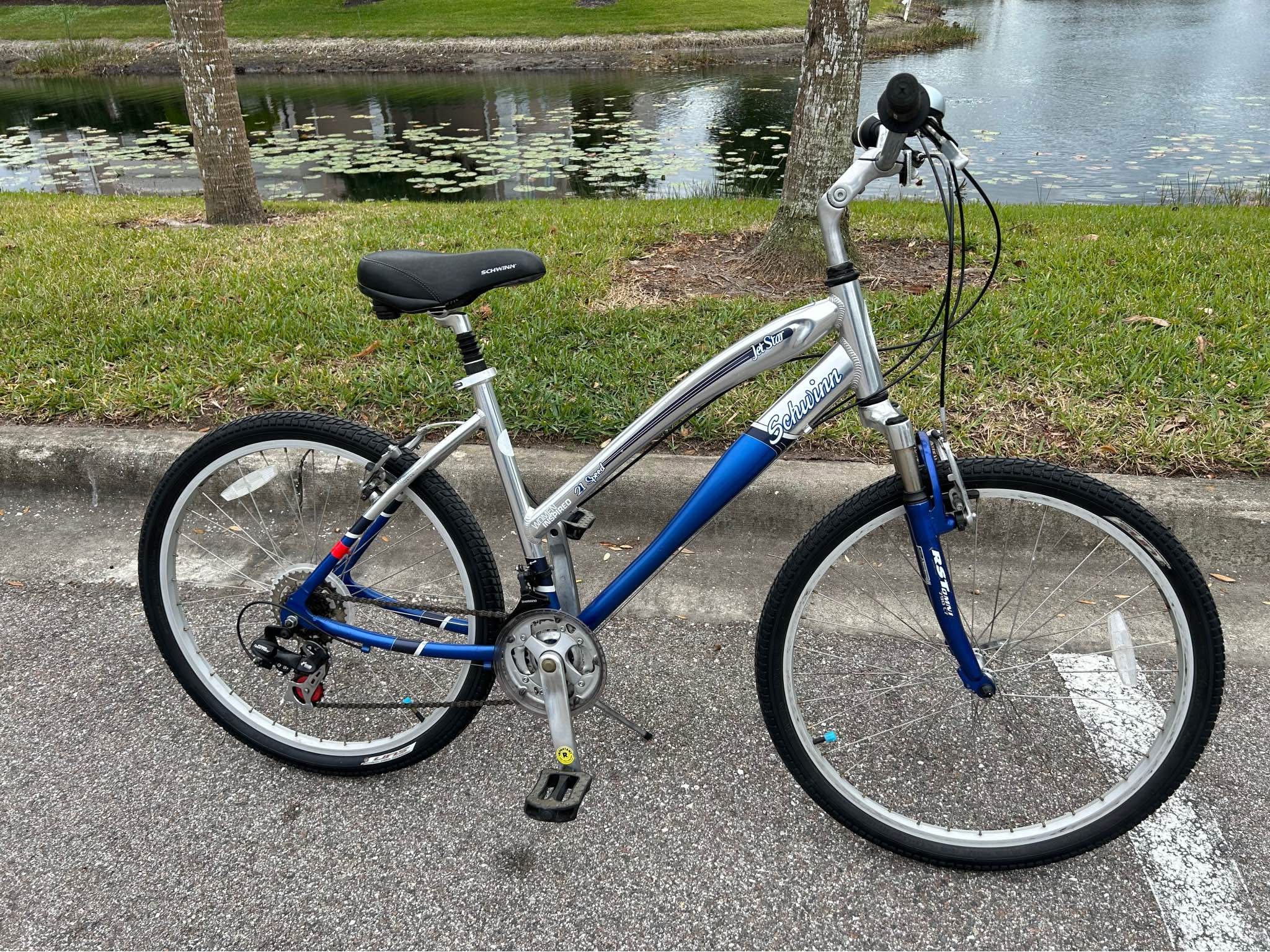 schwinn jetstar bicycle 16" Starmist Used Juvenile Bike it features a lower standover height Schwinn Jetstar Hybrid Bicycle SERVICED