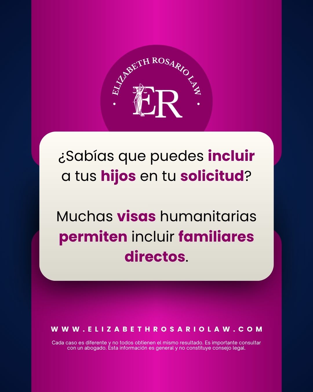 Abogada - ¿Sabías que puedes incluir a tus hijos en tu solicitud ...