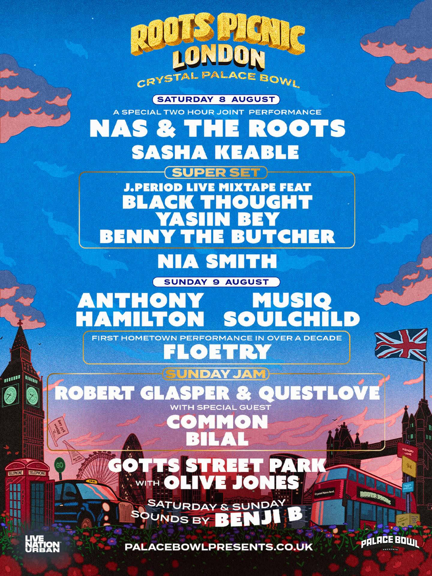 The line up for Roots Picnic