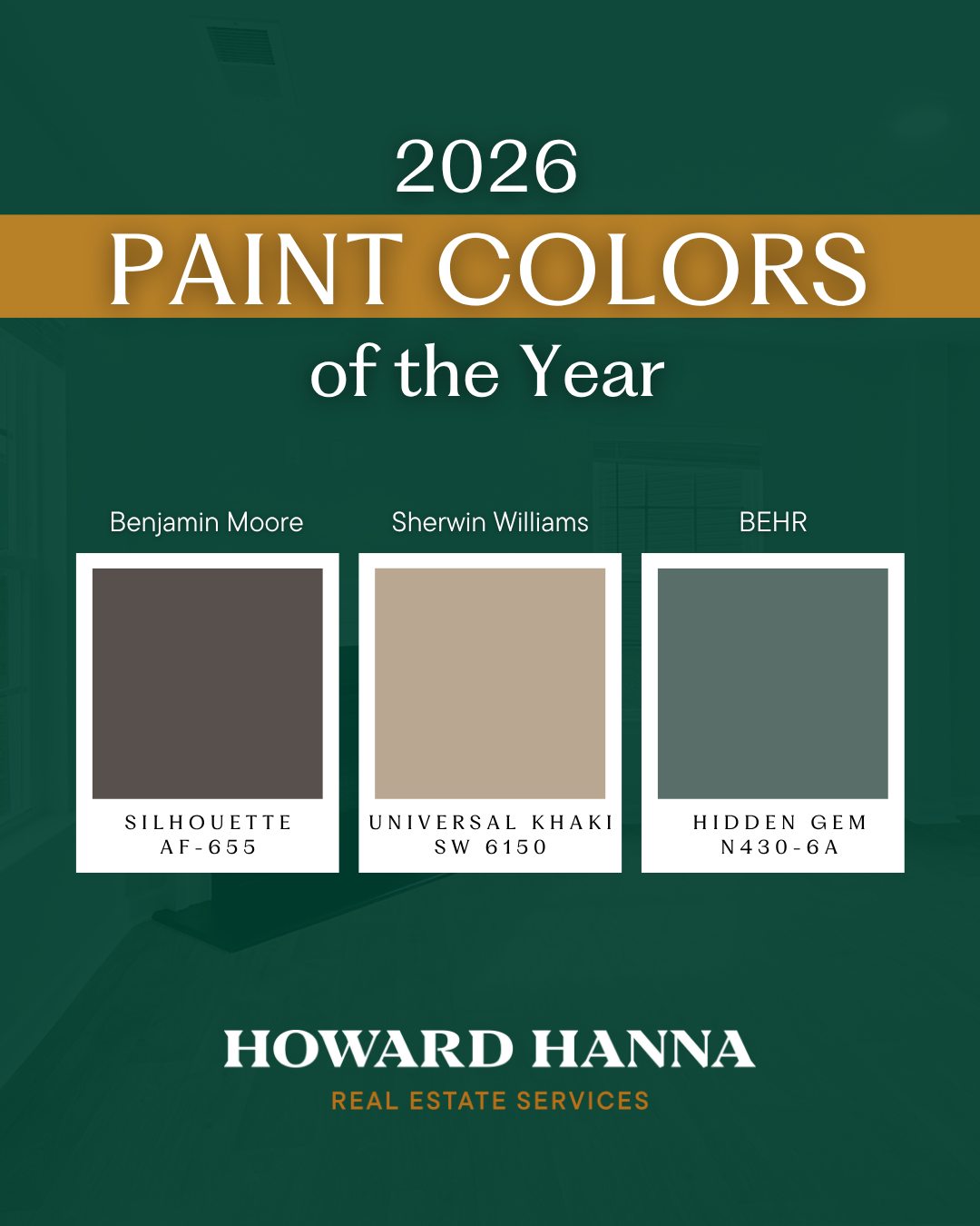 Howard - The paint colors for 2026 are here! This year's selection ...