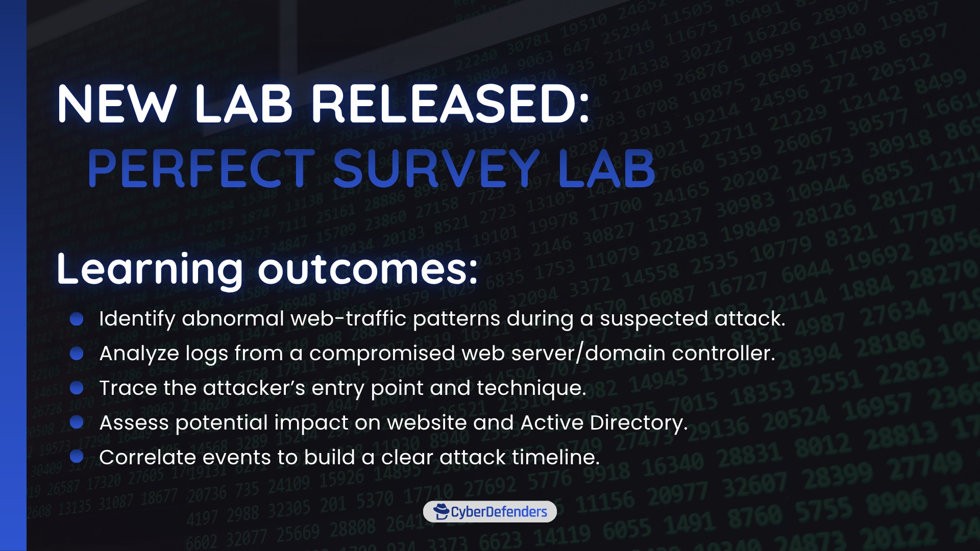 CyberDefenders - 🆕 Perfect Survey Lab 📁 Threat Hunting The... | Facebook