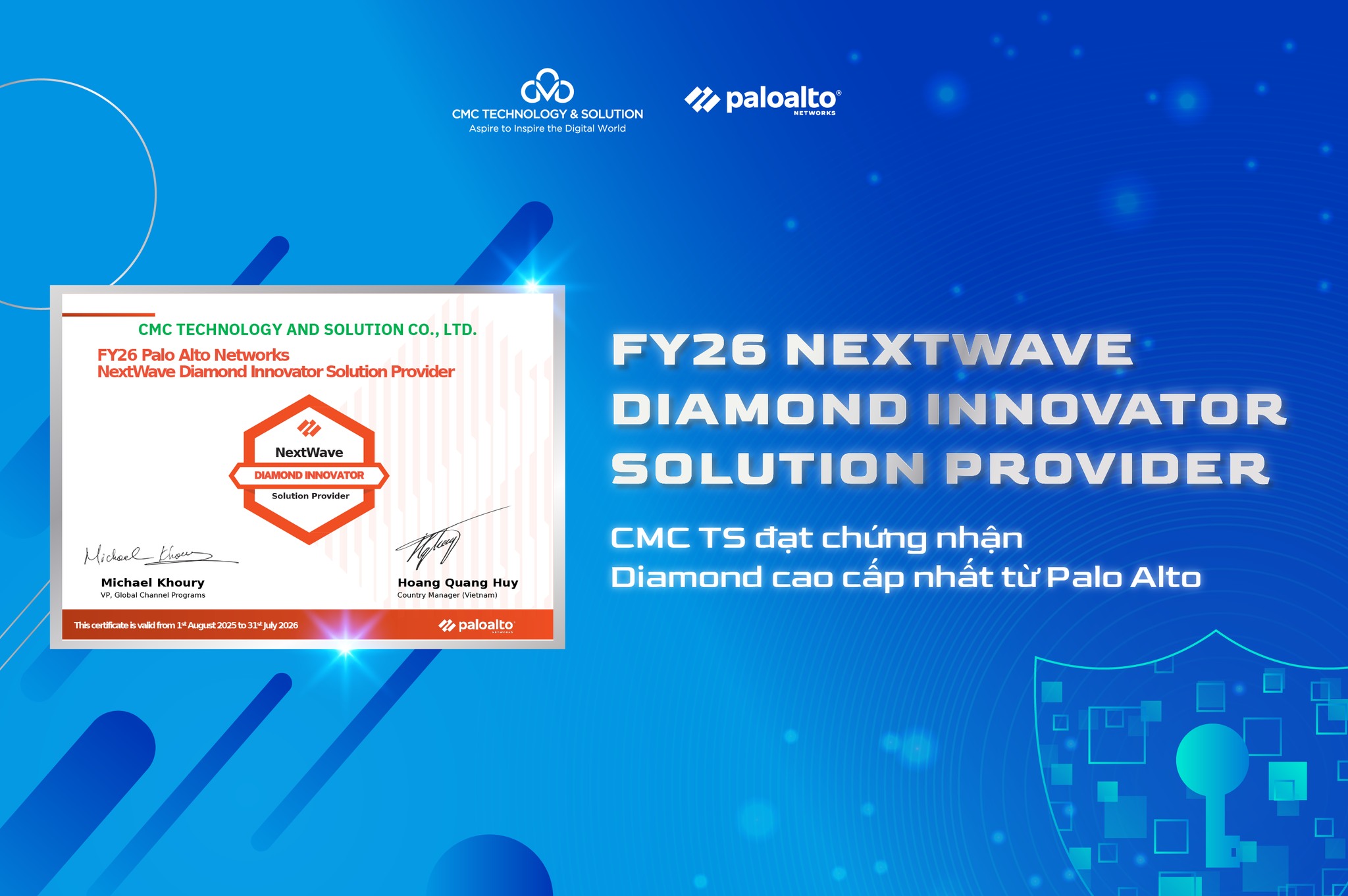 CMC - CMC TS tự hào trở thành FY26 NEXTWAVE DIAMOND INNOVATOR SOLUTION ...