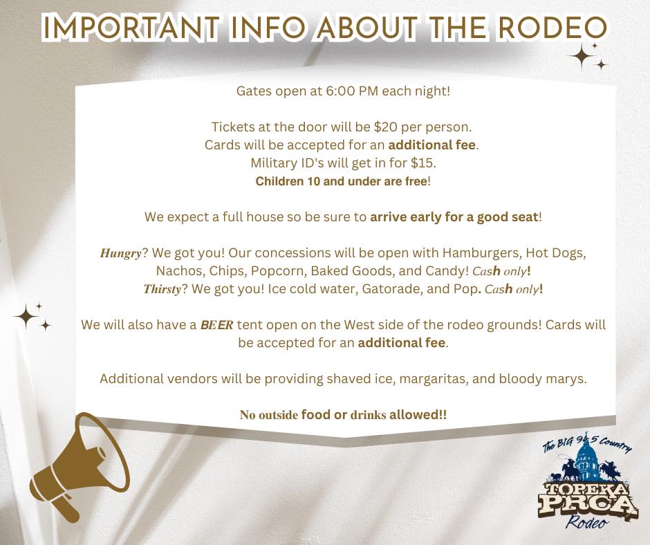 The Big 94.5 Country Topeka PRCA Rodeo | Topeka KS