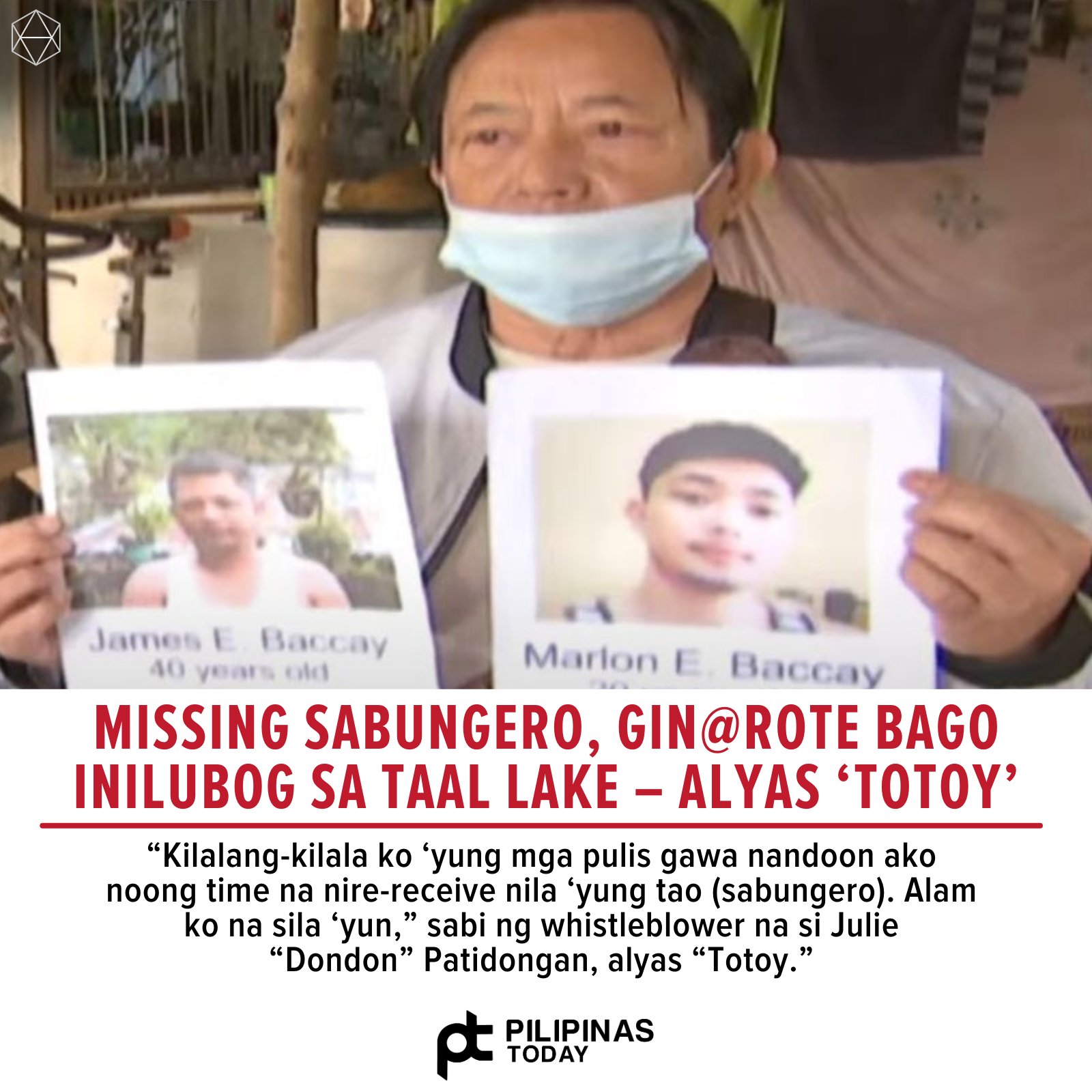 Pilipinas - Tahasang sinabi ni Julie “Dondon” Patidongan, alyas “Totoy ...