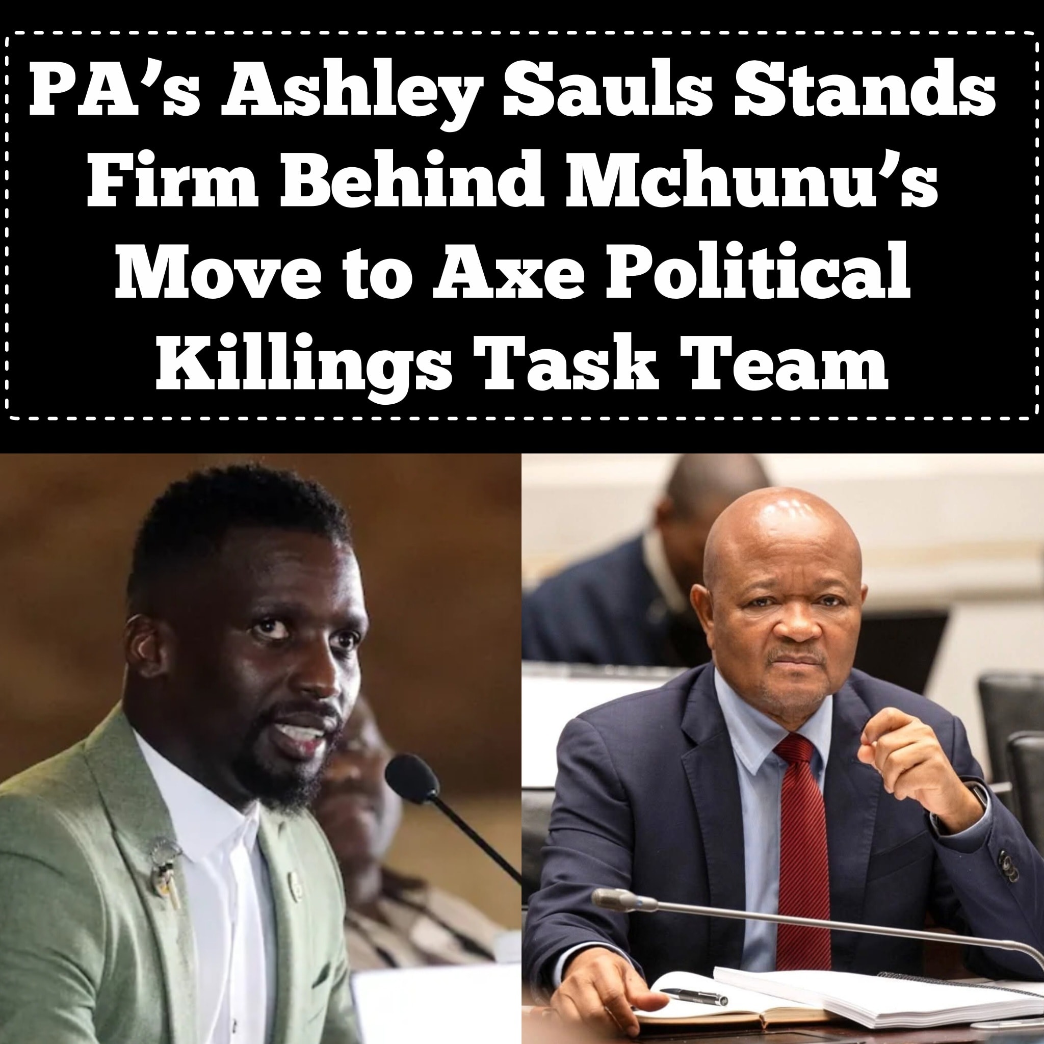 Vanslive - Patriotic Alliance (PA) MP Ashley Sauls has thrown his ...
