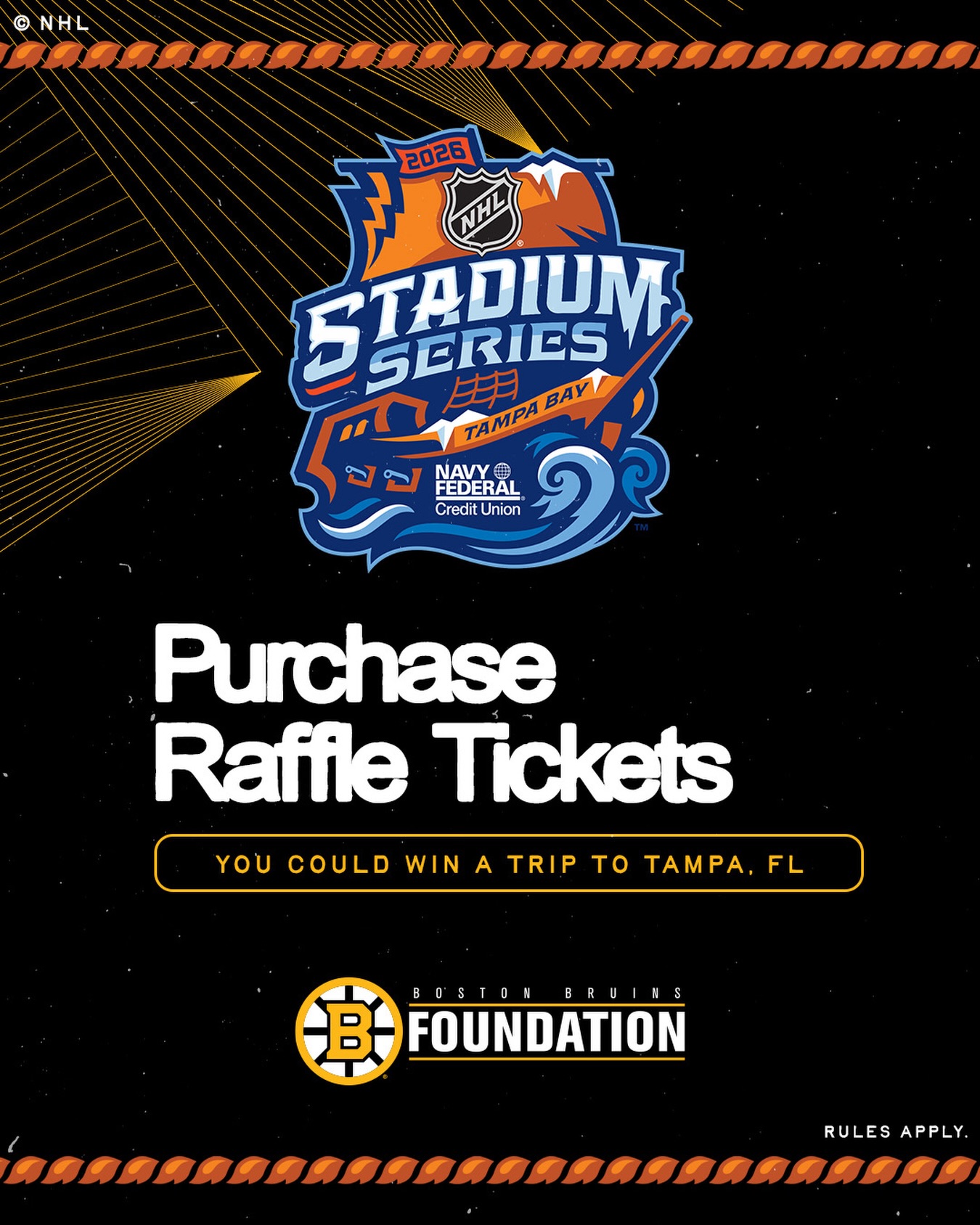Boston - Purchase raffle tickets for a chance to win a trip to Tampa ...