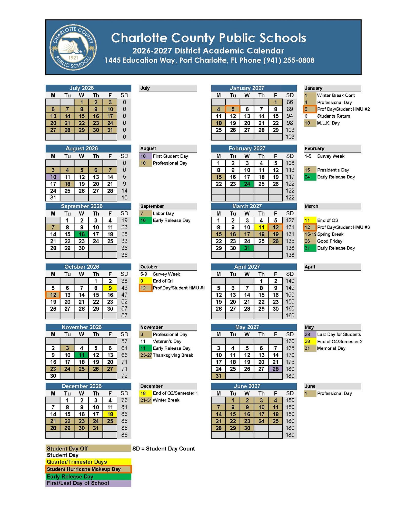 The 2026-2027 school... - Charlotte County Public Schools | Facebook