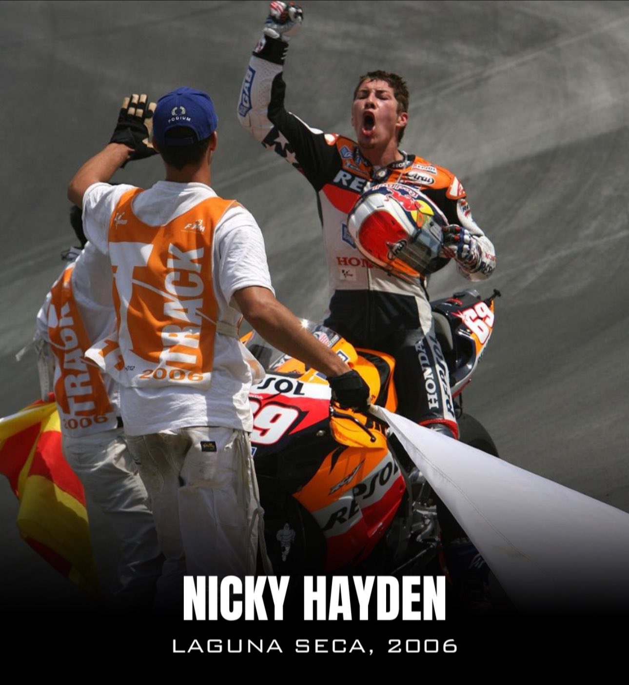 OnThisDay 2006, Nicky Hayden won at Mazda Raceway in all-Honda