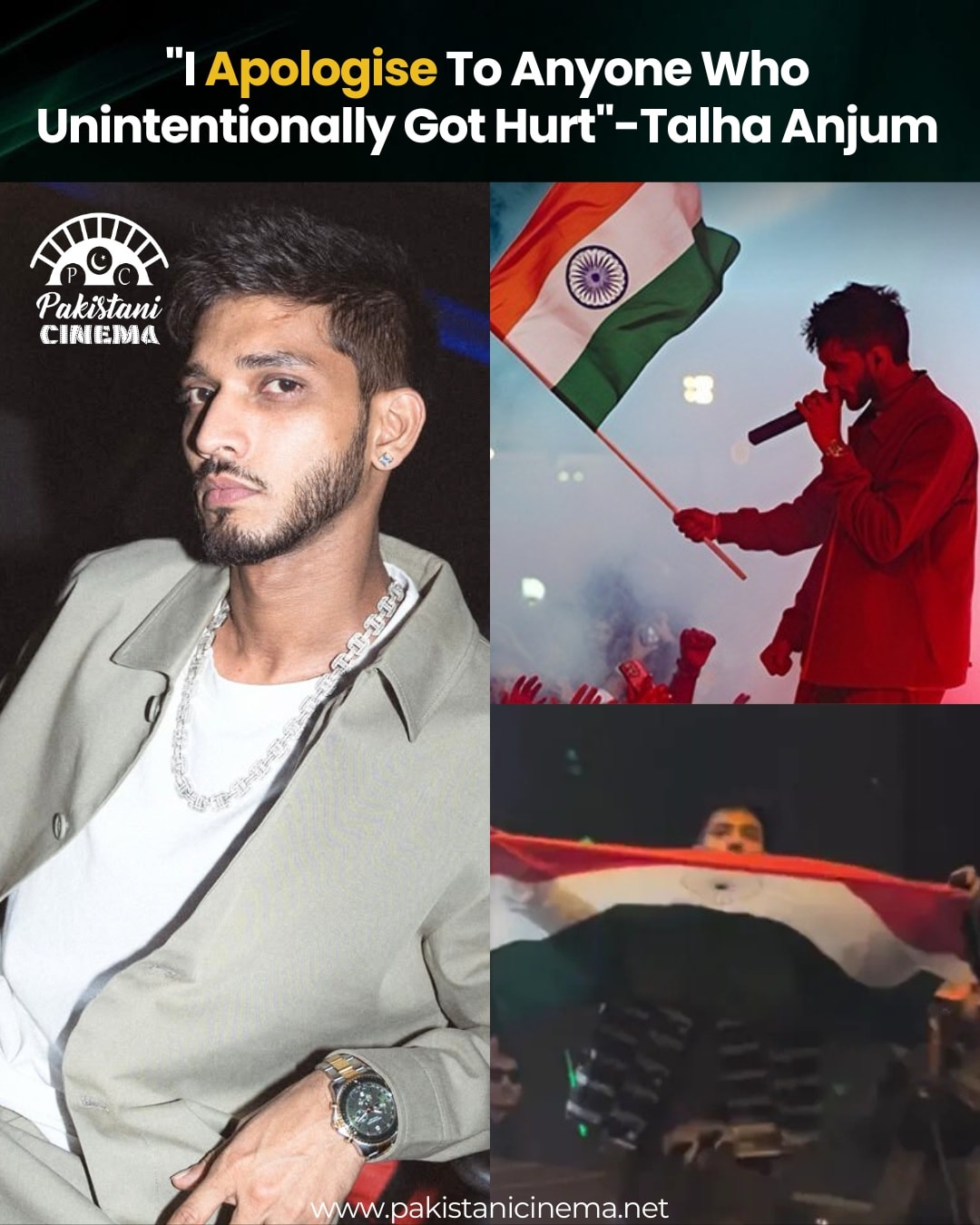 Pakistani - Talha Anjum issues an apology over the Indian flag incident ...