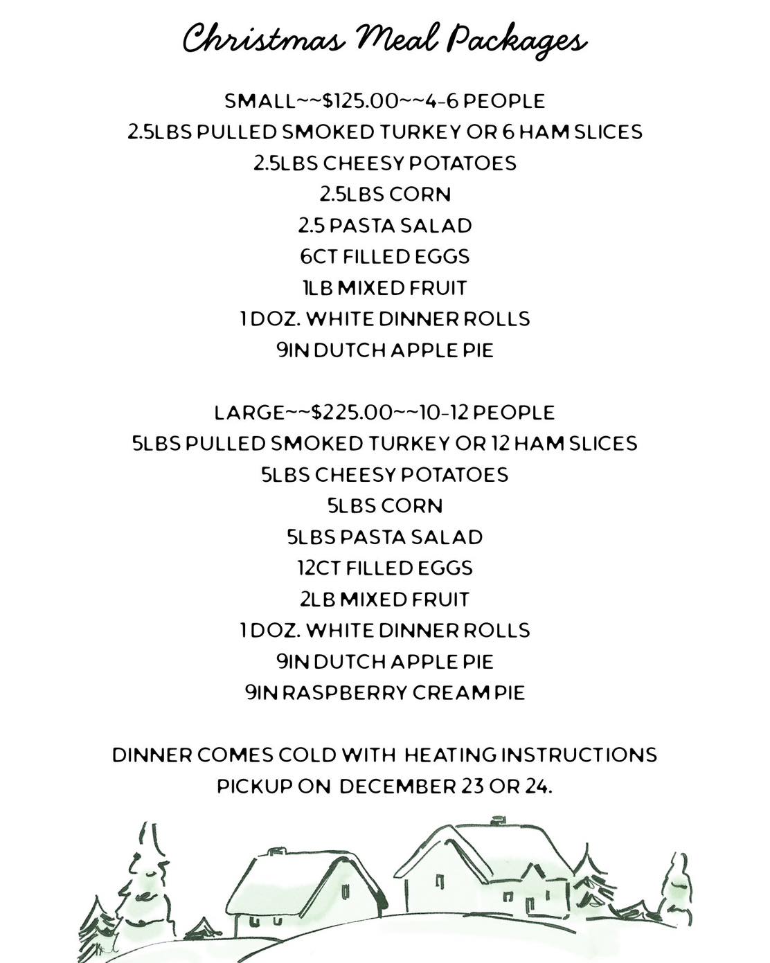 Yoders - Sat Dec 6th Menu Wings Cheesy Potatoes Beefy Mushroom ...
