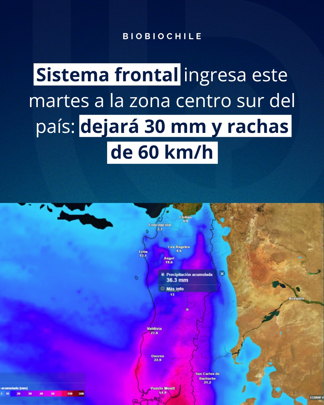 Radio - Este martes 14 de octubre la zona centro sur de nuestro país ...