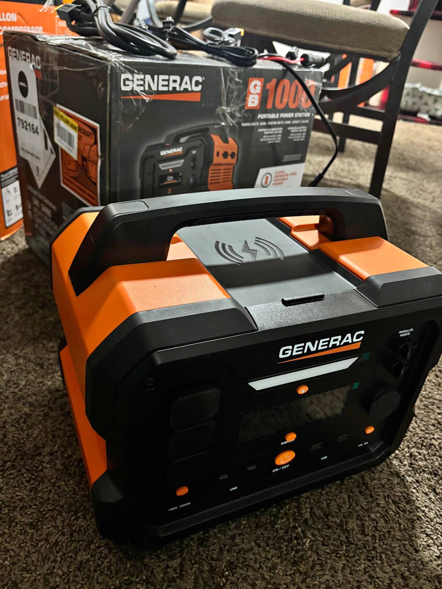 Generac 1600W Output / 3200 Peak 1086Wh Portable Battery Power Station ...