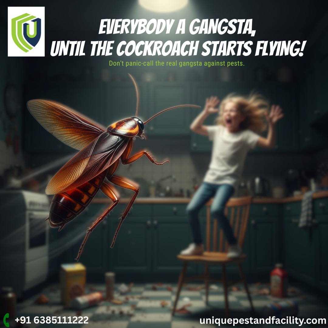Unique - It's all fun and games until the cockroach deploys its wings ...