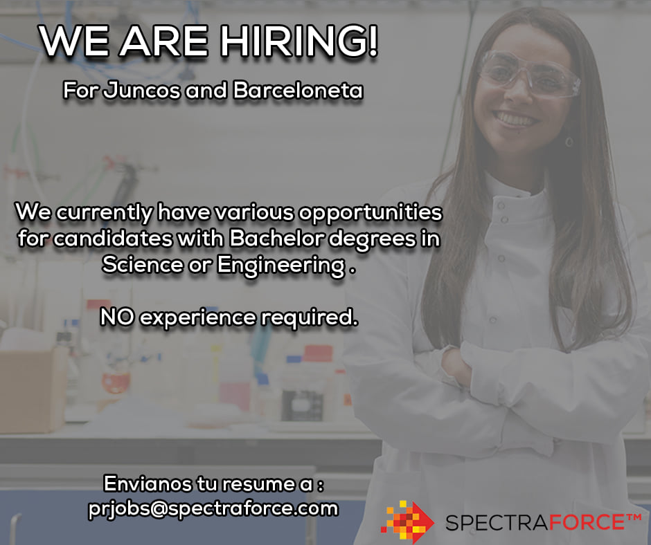 We are hiring! We currently... - Spectraforce Puerto Rico