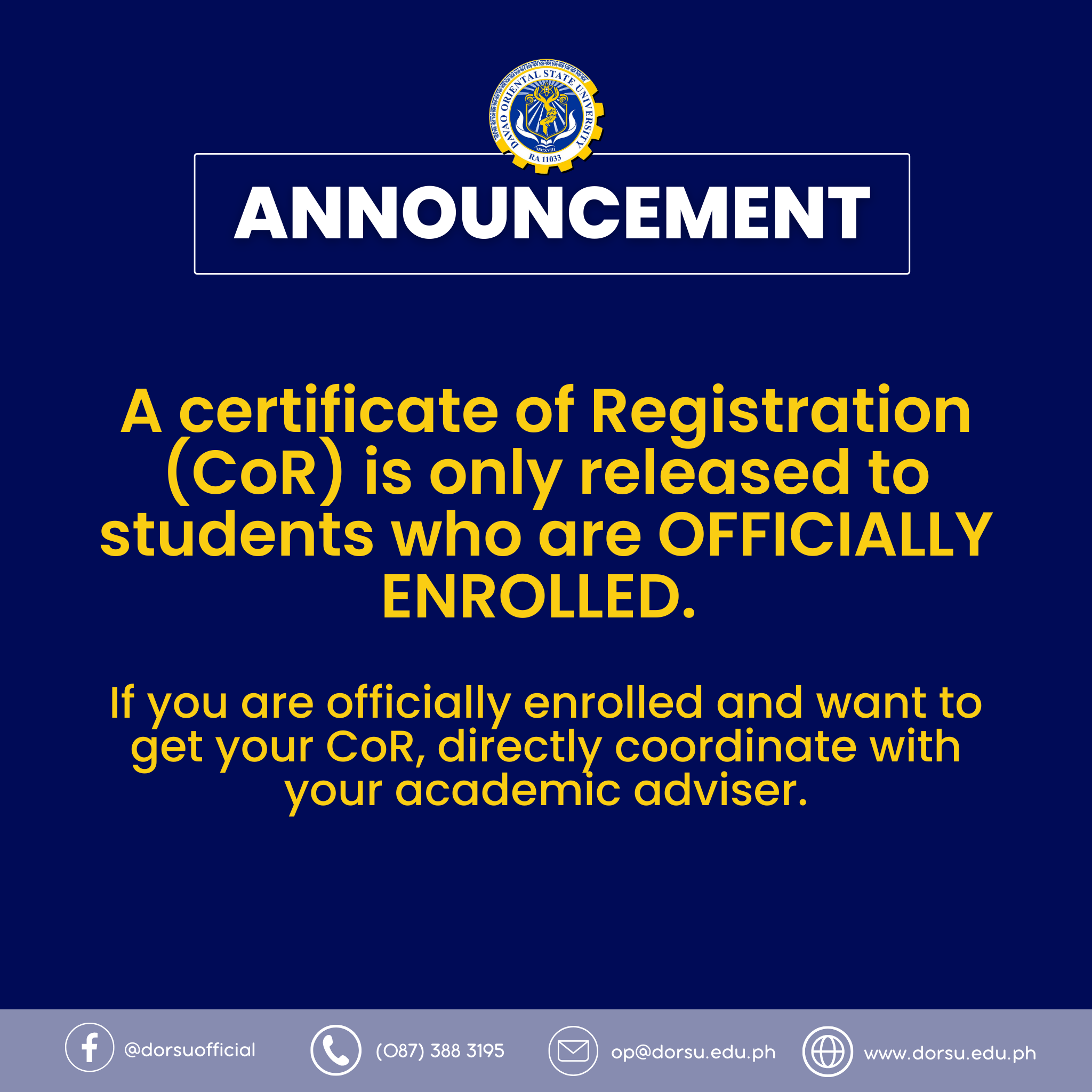 FOR STUDENTS who need... - Davao Oriental State University | Facebook