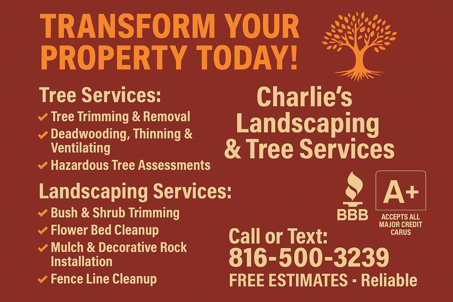 Free... - Charlie's Landscaping and Tree Service LLC | Facebook