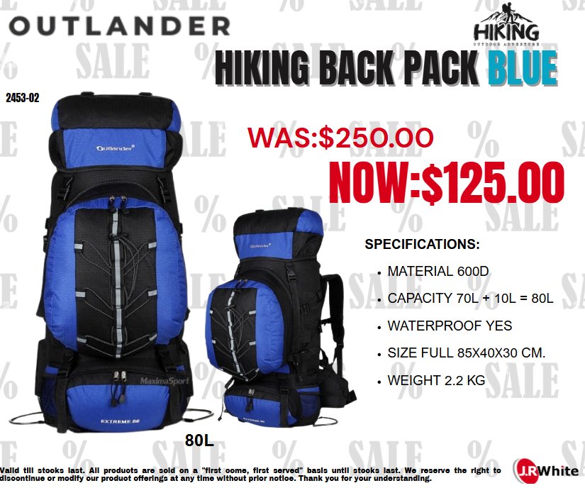 J R - Ready to conquer new peaks? The Outlander 80L Hiking Backpack in ...