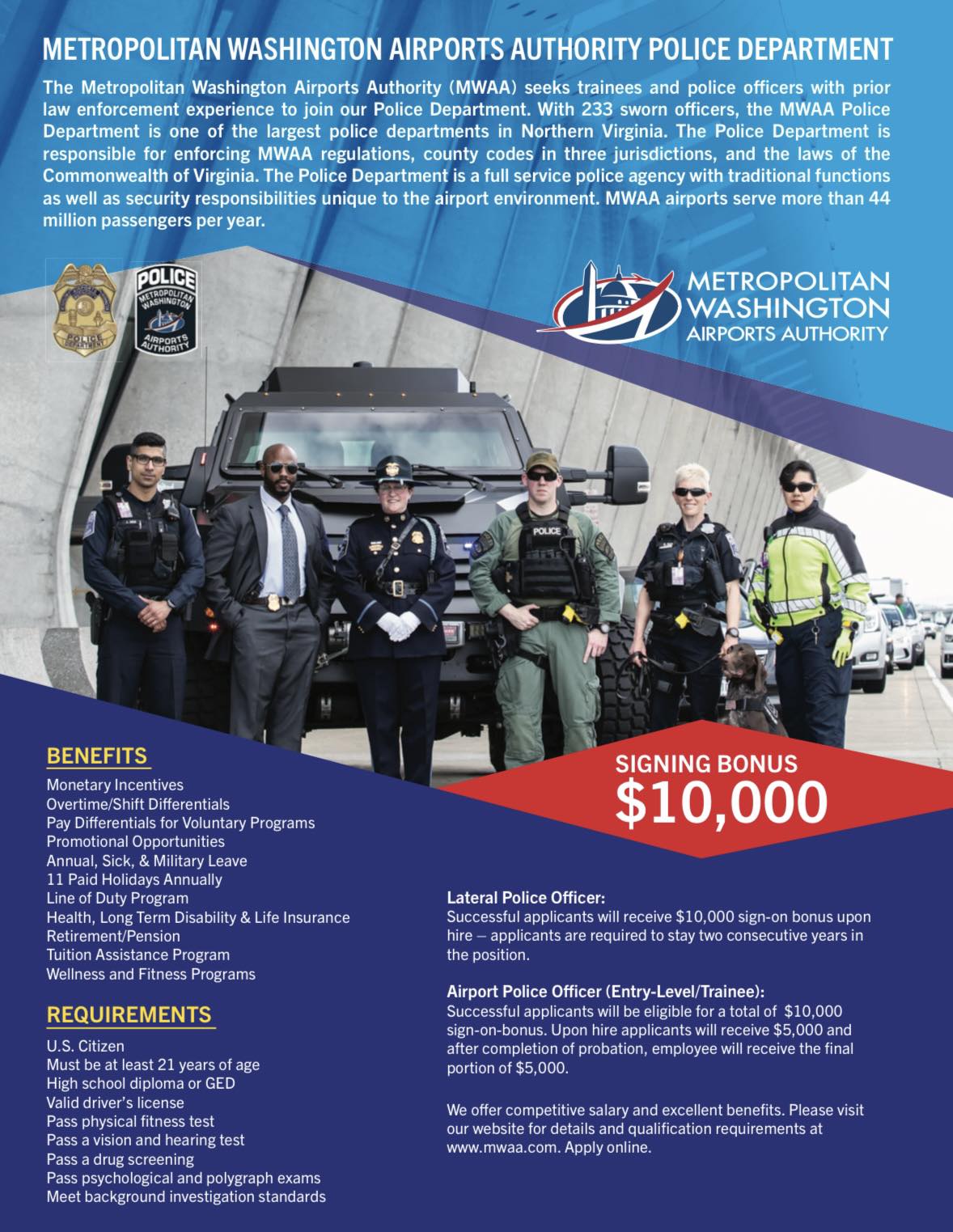 Join Metropolitan Washington Airports Authority Police Department