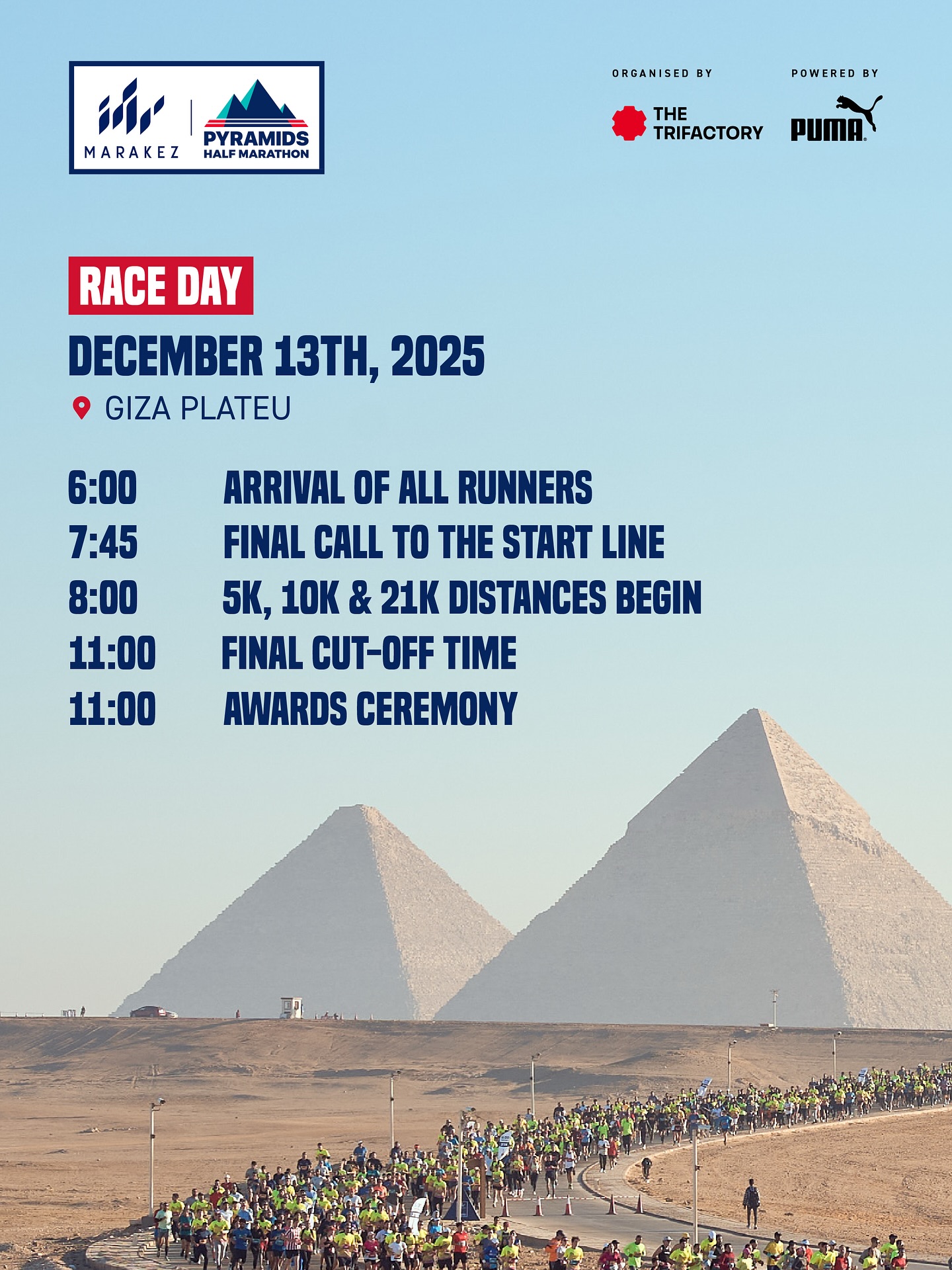 Sprint past camels and pyramids —... - Pyramids Half Marathon | Facebook