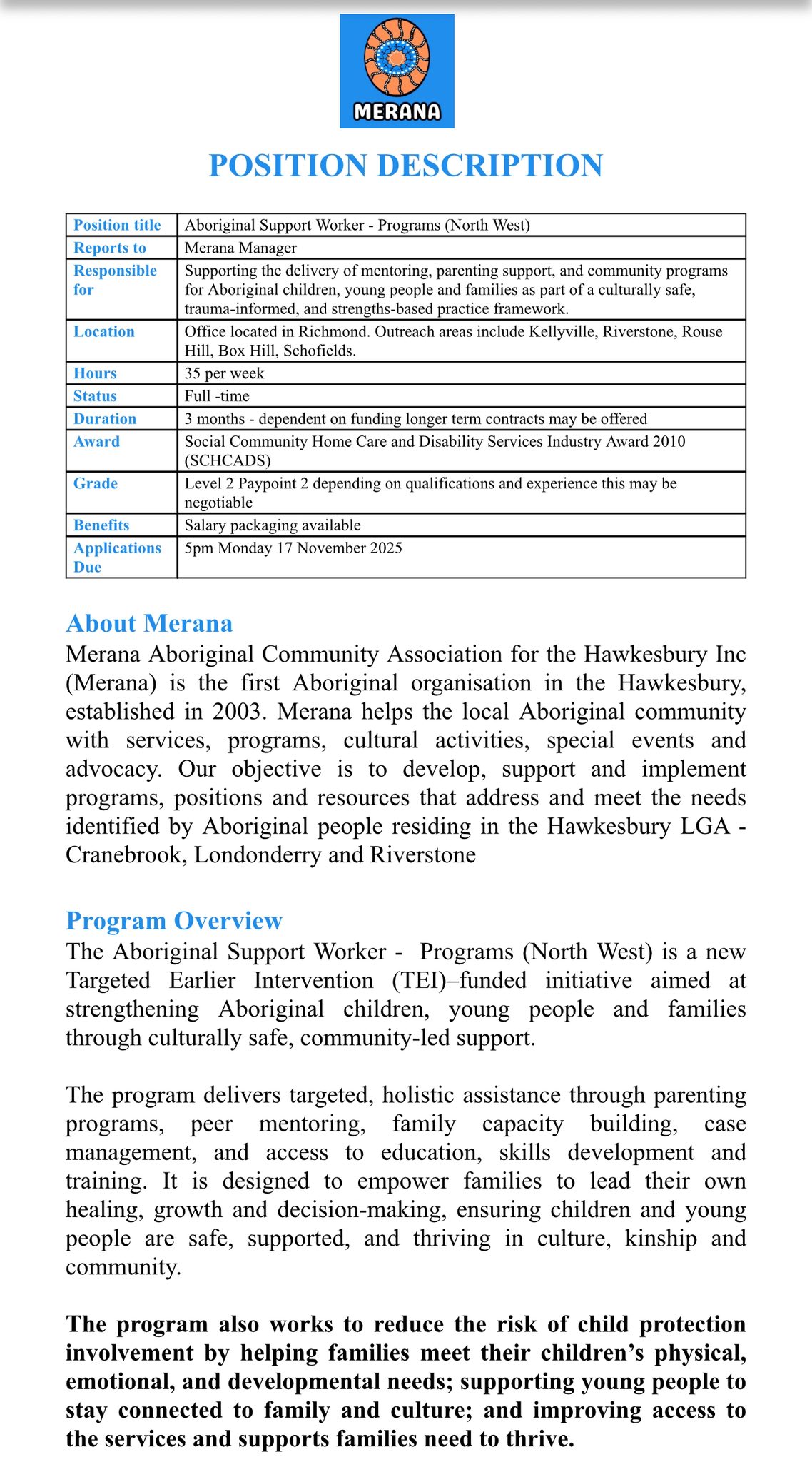 Merana Aboriginal Community Association for the Hawkesbury INC added a ...