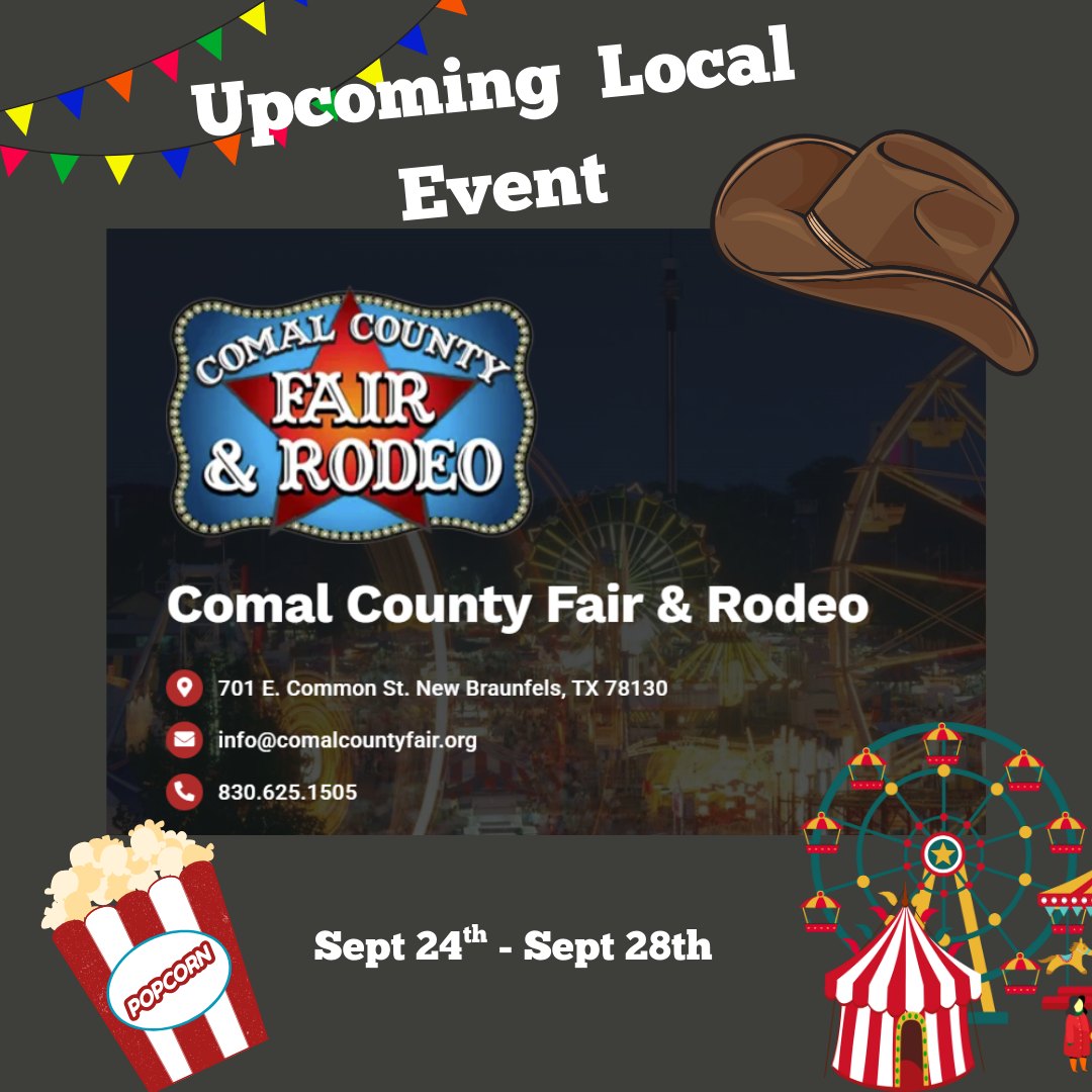 🎡🐴 Join the Fun at the Comal County Fair & Rodeo! 🎶🌮 It’s the biggest ...