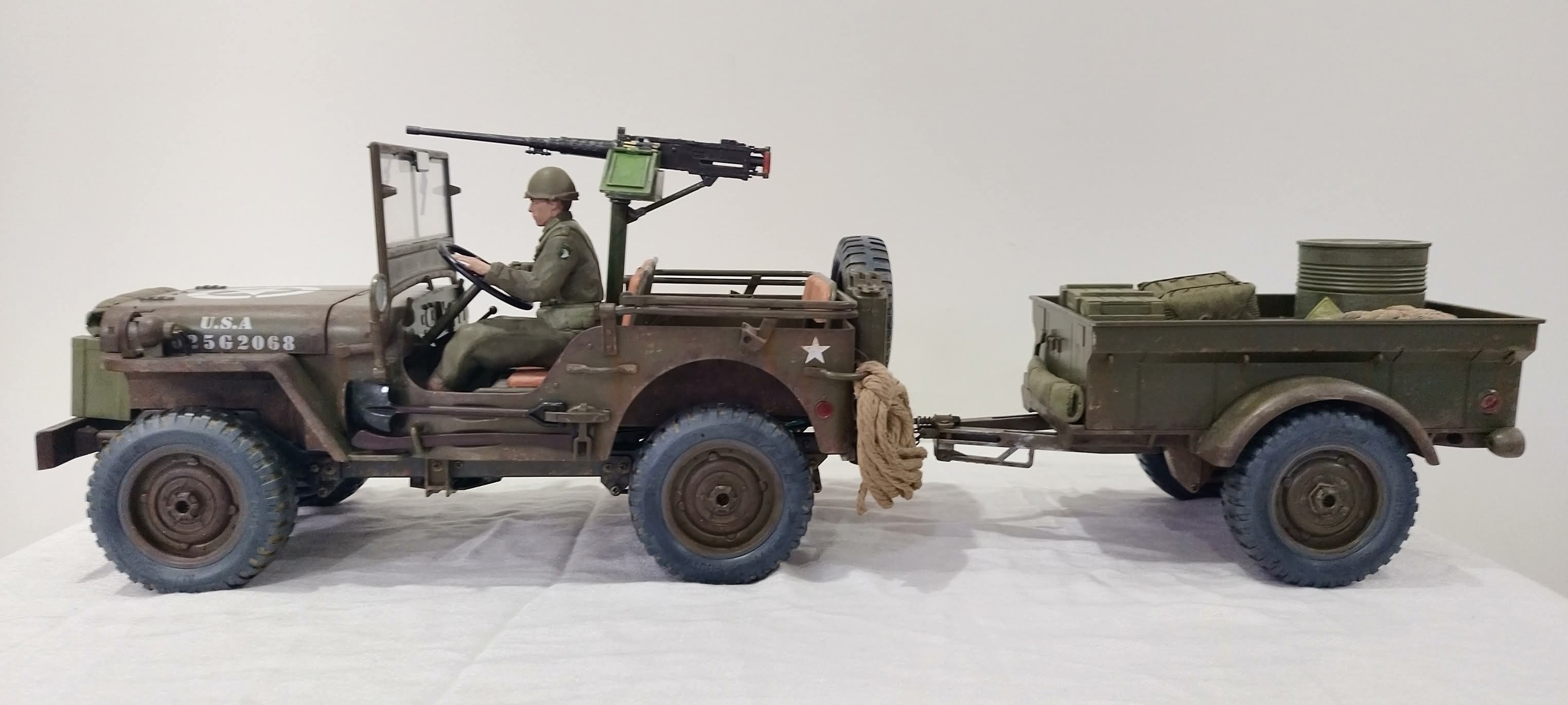 Full metal 1:6 wily jeep accessories