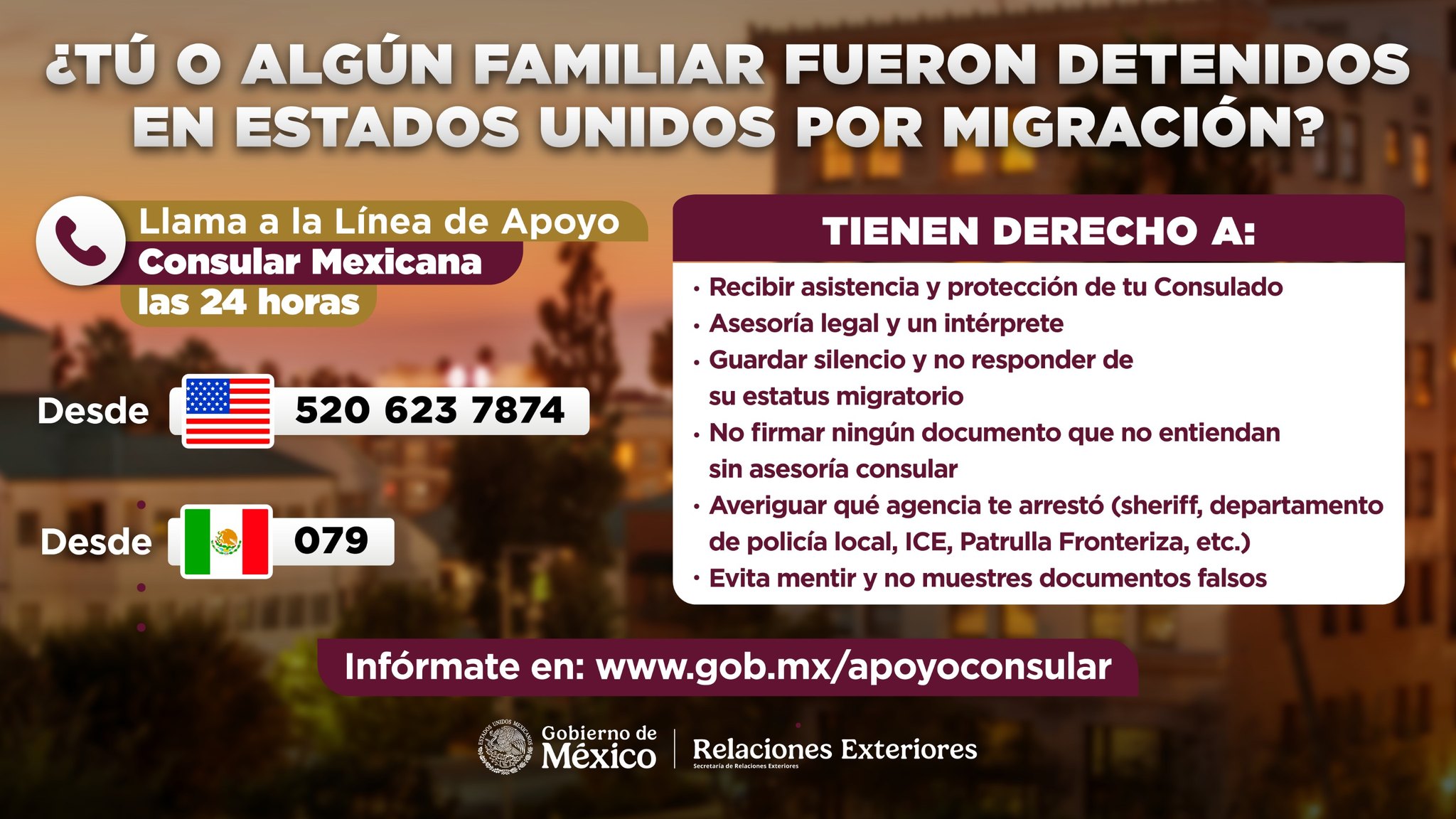 Consulado - La Línea de Apoyo Consular Mexicana trabaja 24/7 para ti y ...
