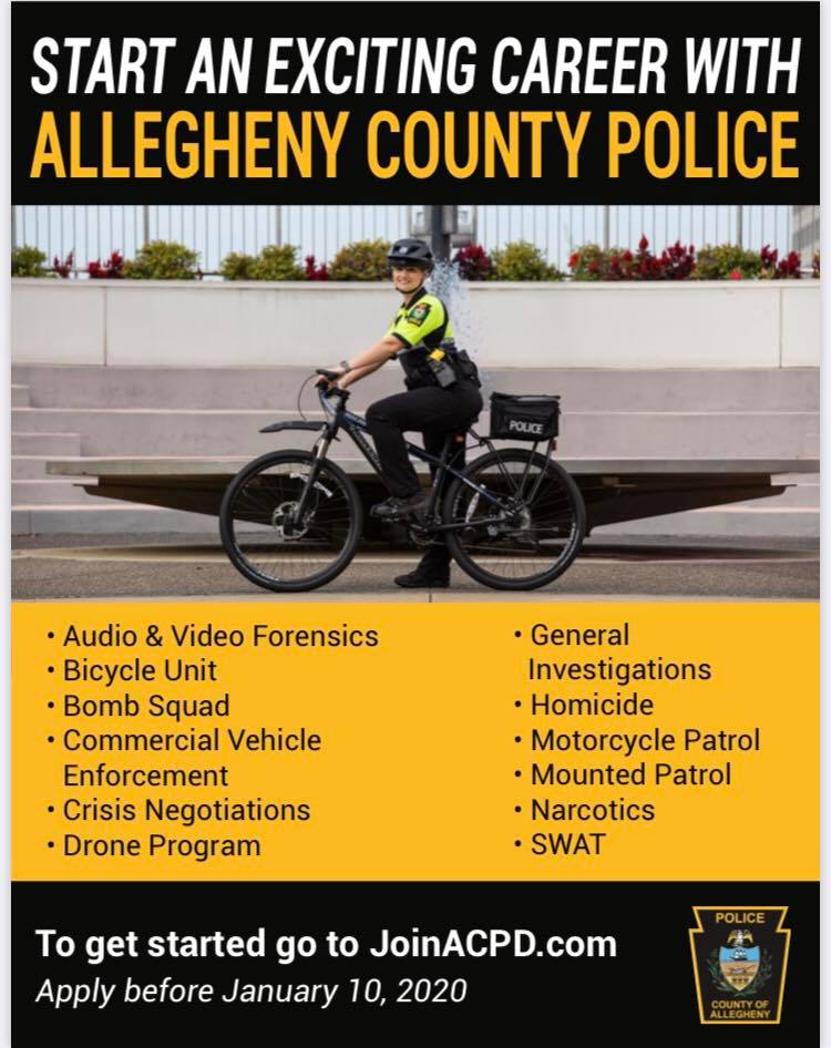 Allegheny County Police Department - Only THREE days remaining to apply ...