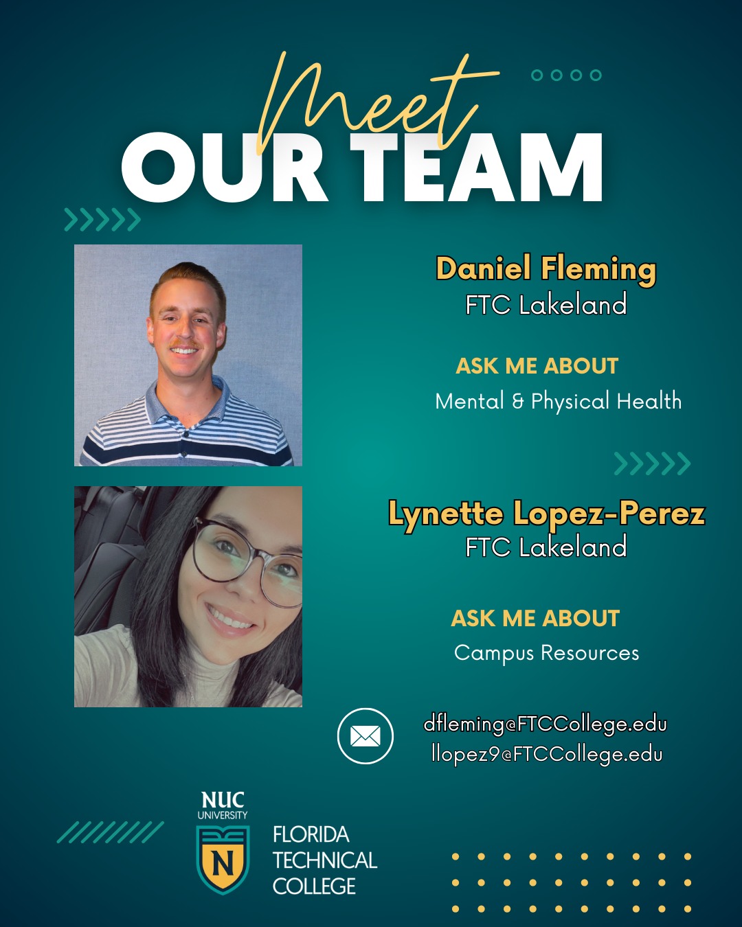 Florida - Meet Daniel & Lynette, your Student Services Coordinators at ...