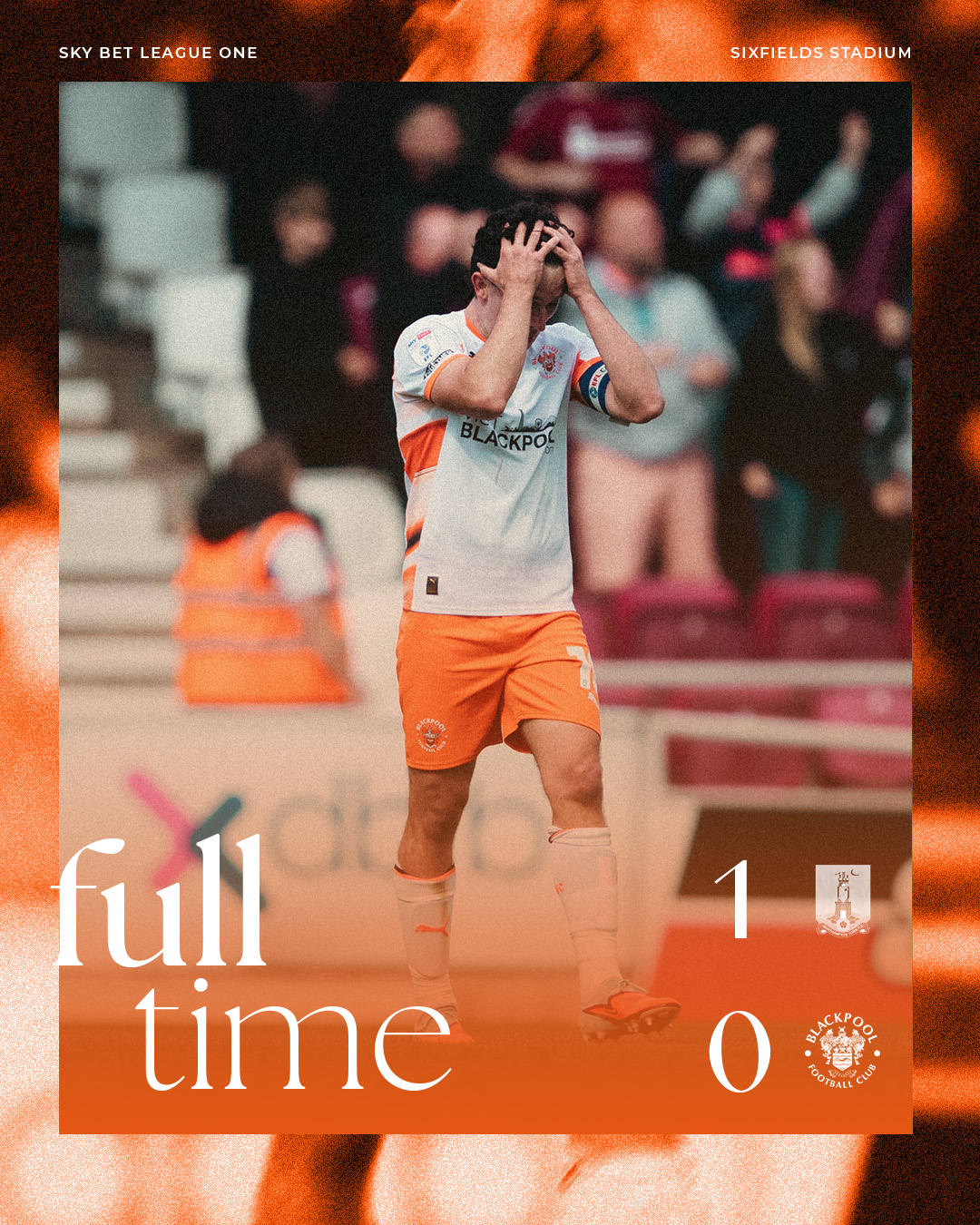 Blackpool FC - Defeat at Sixfields. 🍊 #UTMP | Facebook